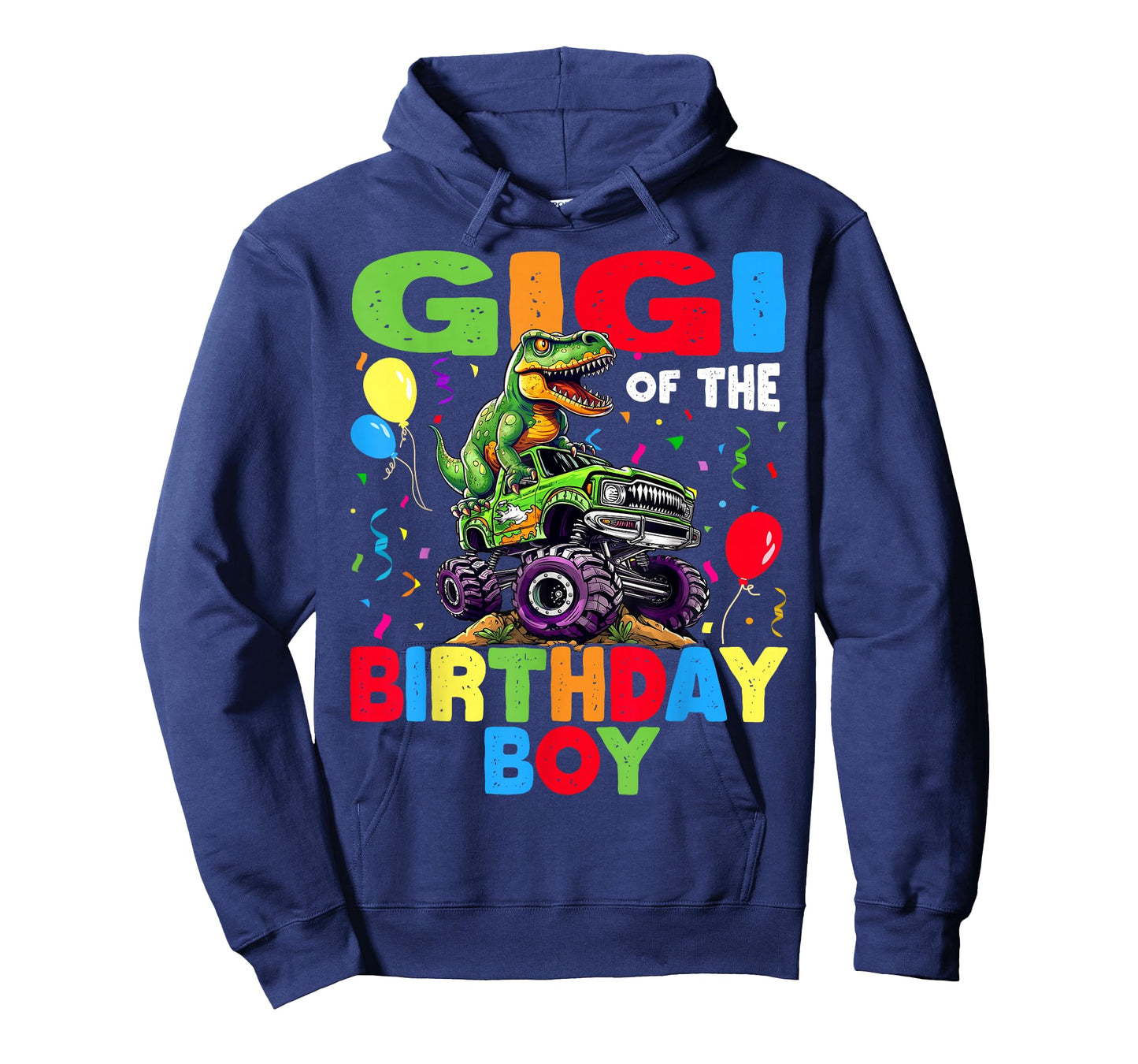 Gigi Of The Birthday Boy Dinosaur T-Rex Monster Truck T-Shirt