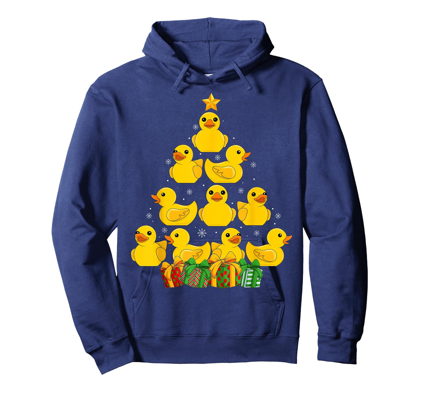 Rubber Duck Christmas Tree Pajamas Santa Hat Duck Xmas Decor T-Shirt