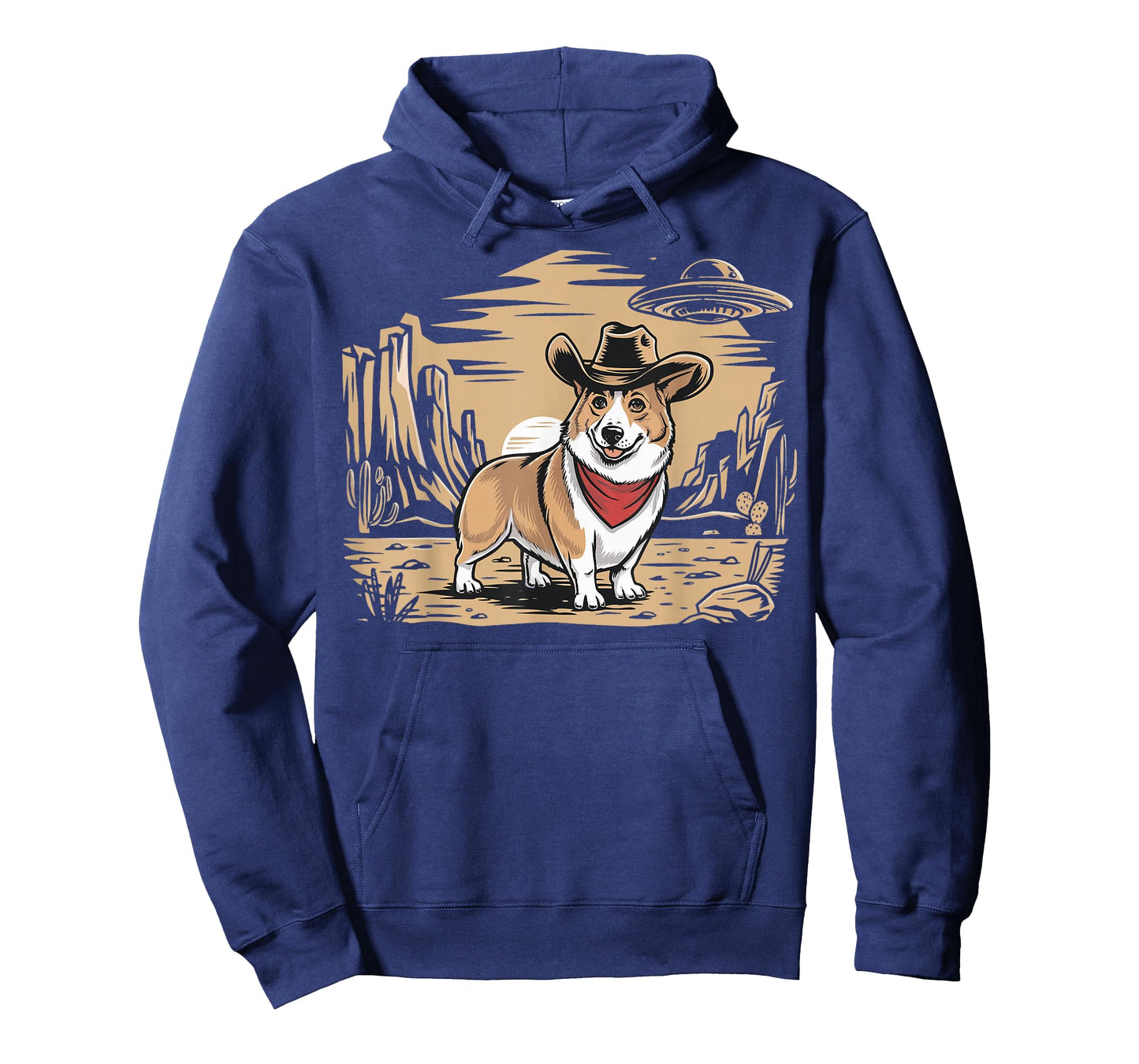 Corgi UFO Cowboy T-Shirt