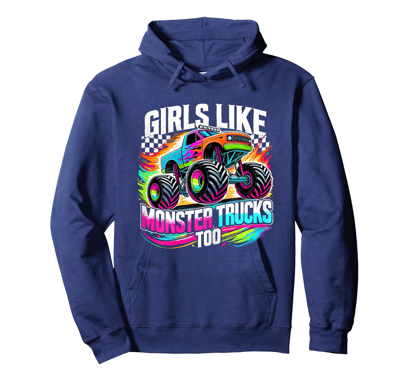 Colorful Monster Truck Girls Like Monster Trucks Too T-Shirt