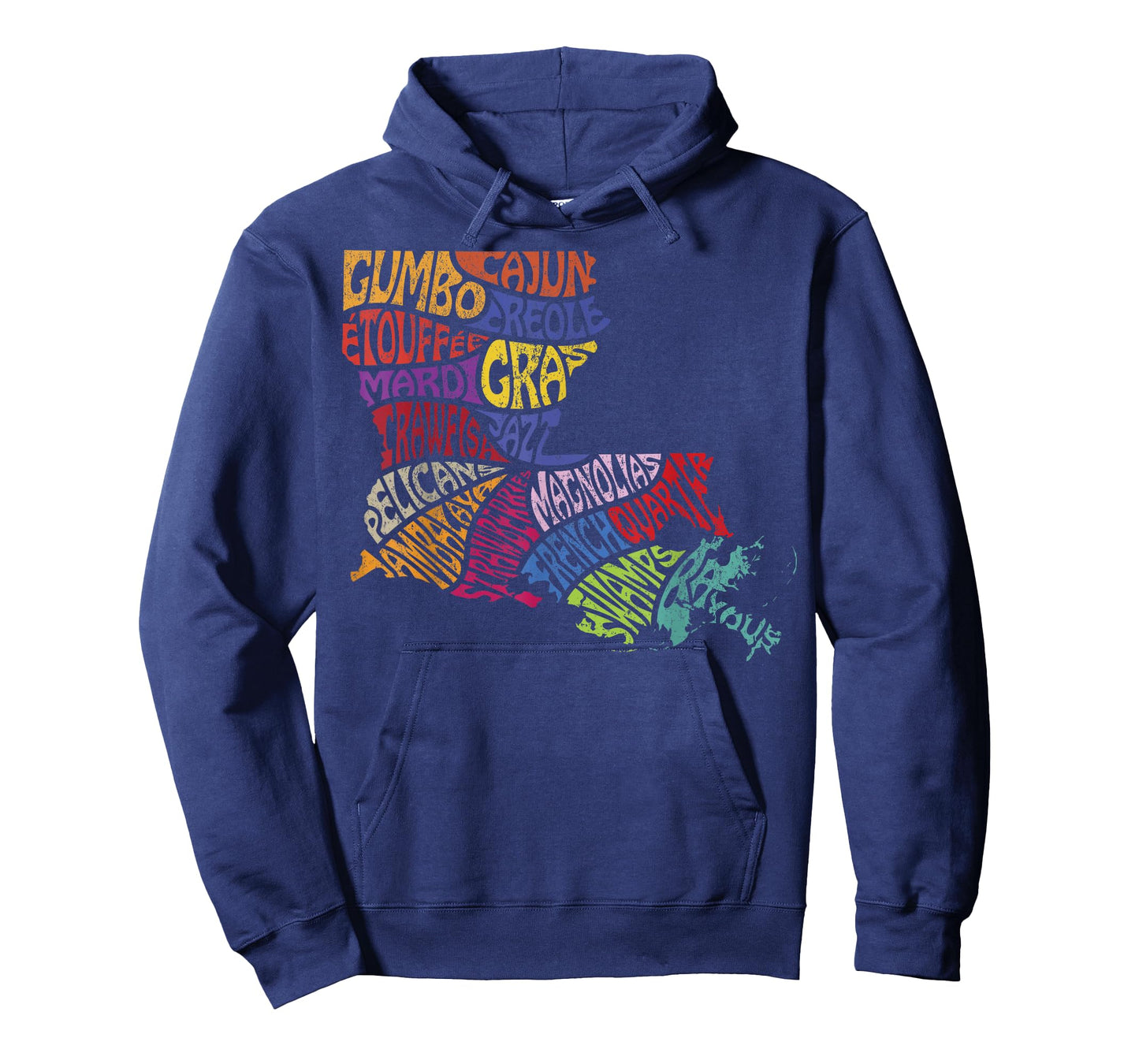 Louisiana State Map Tee Mardi Gras Creole Cajun Culture T-Shirt