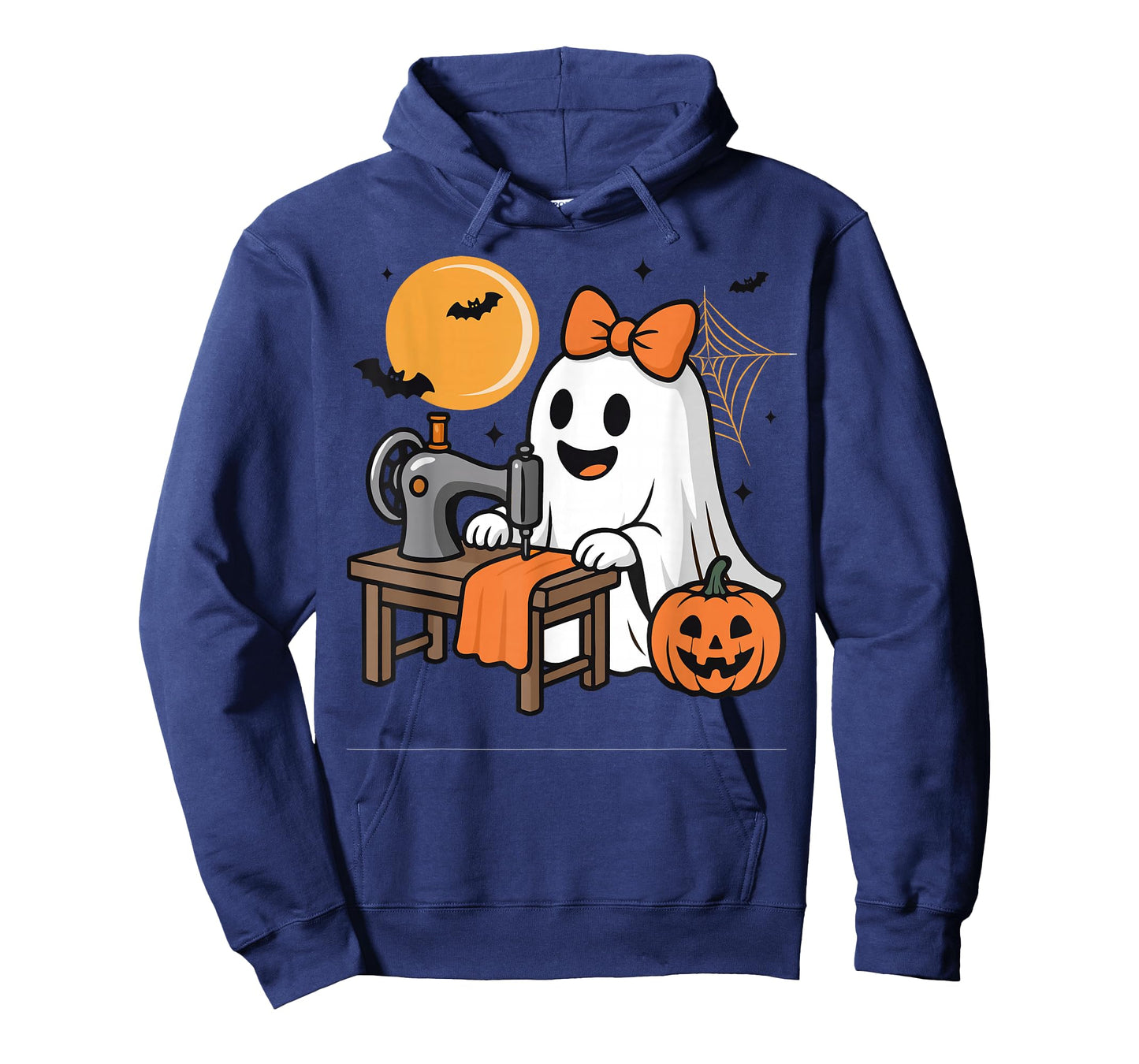 Funny Sewing Ghost for Women Cute Quilting Halloween Girl T-Shirt