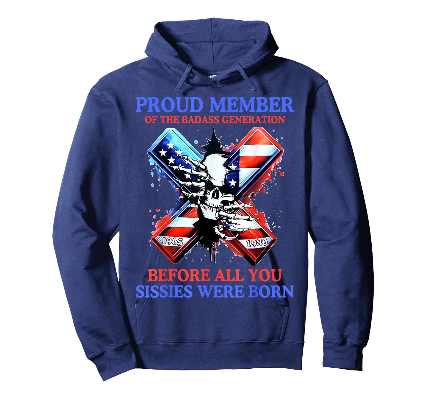 Proud Member of The Badass Generation X Skull 4th of July T-Shirt