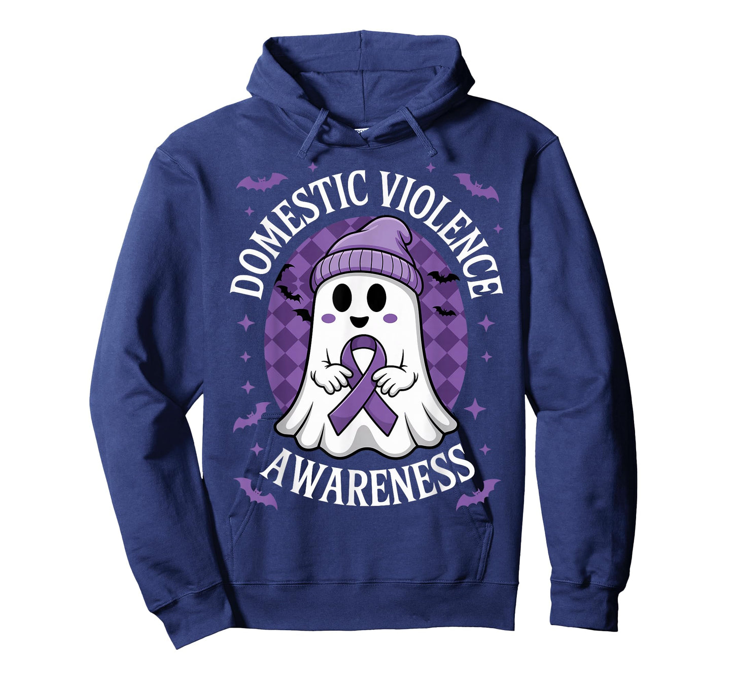 Halloween Ghost Purple Domestic Violence Awareness Men Women T-Shirt