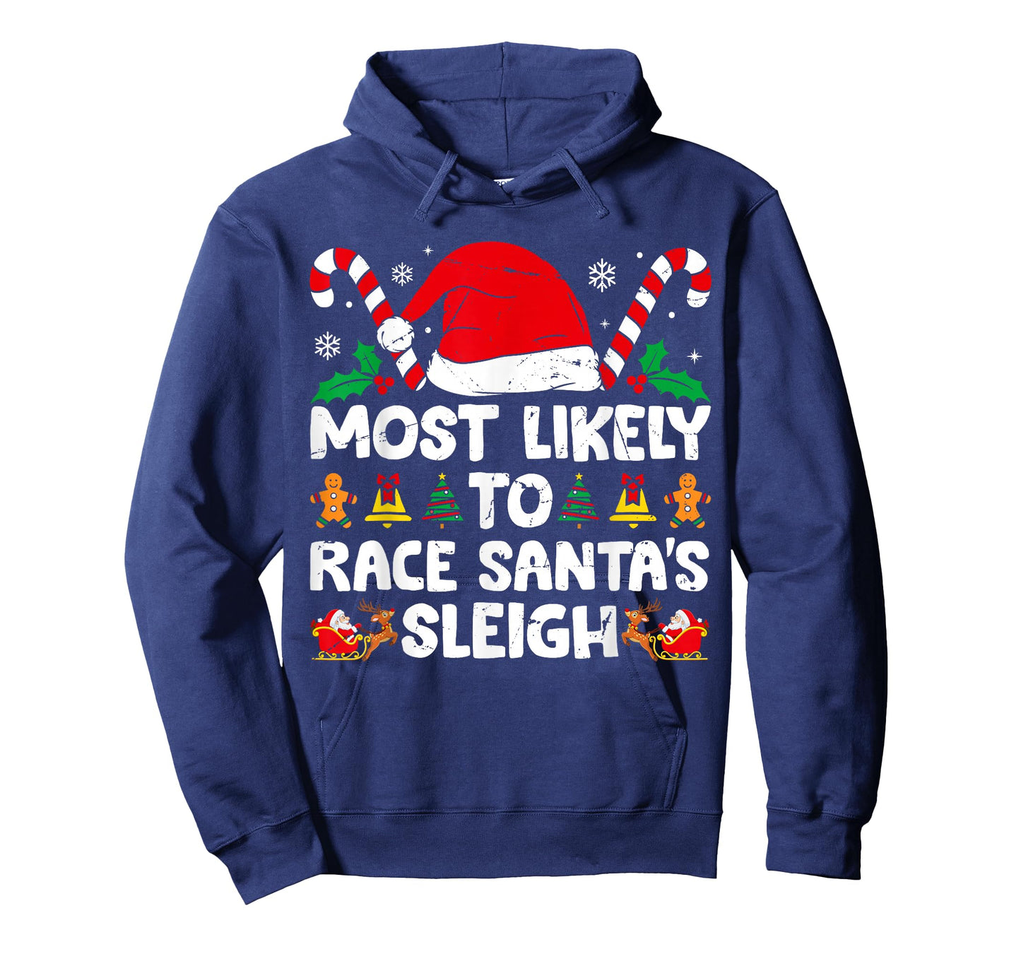 Most Likely To Race Santa's Sleigh Christmas Family Matching T-Shirt