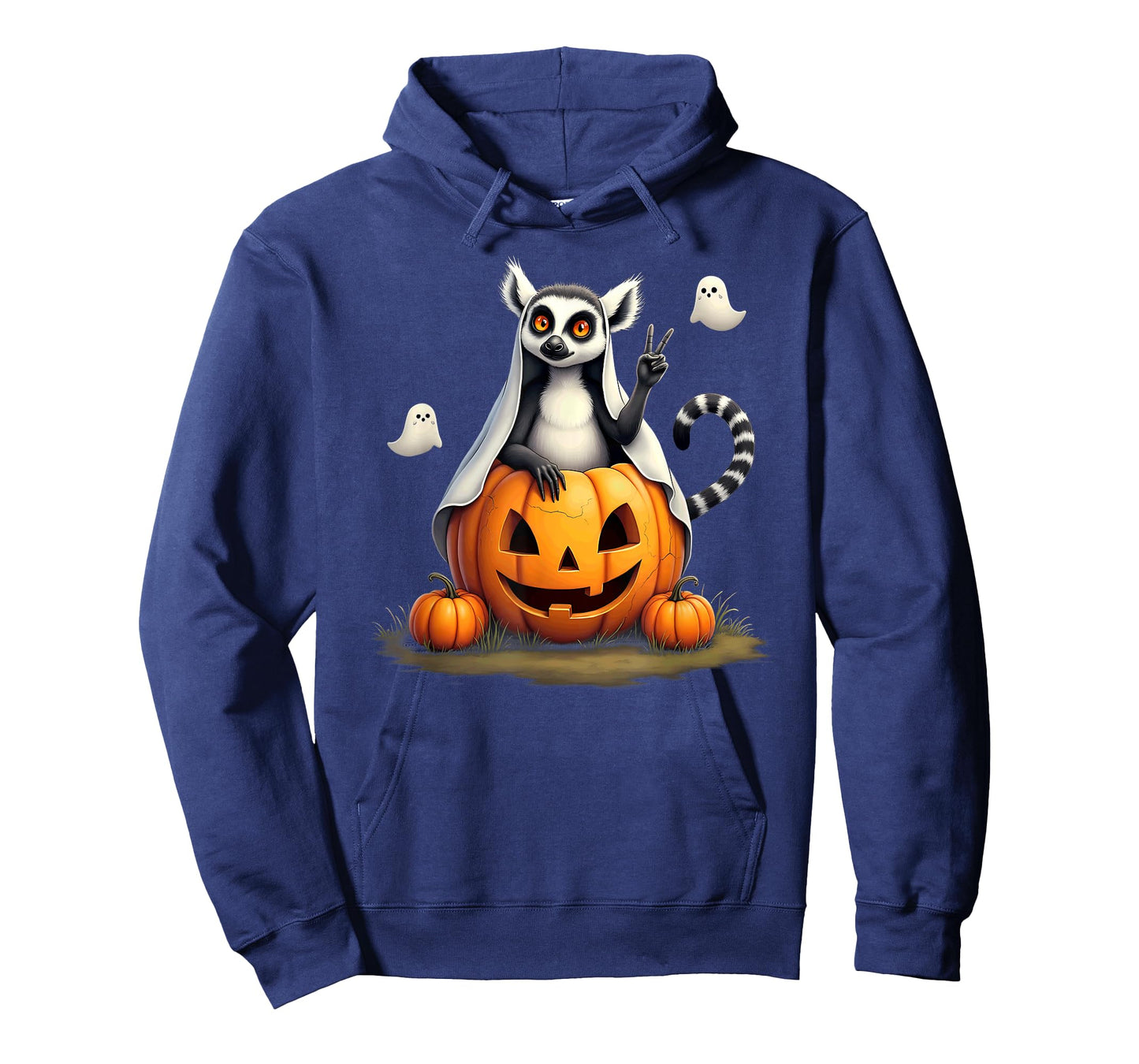 Pumpkin Boo Ghost Lemur Halloween Costume T-Shirt