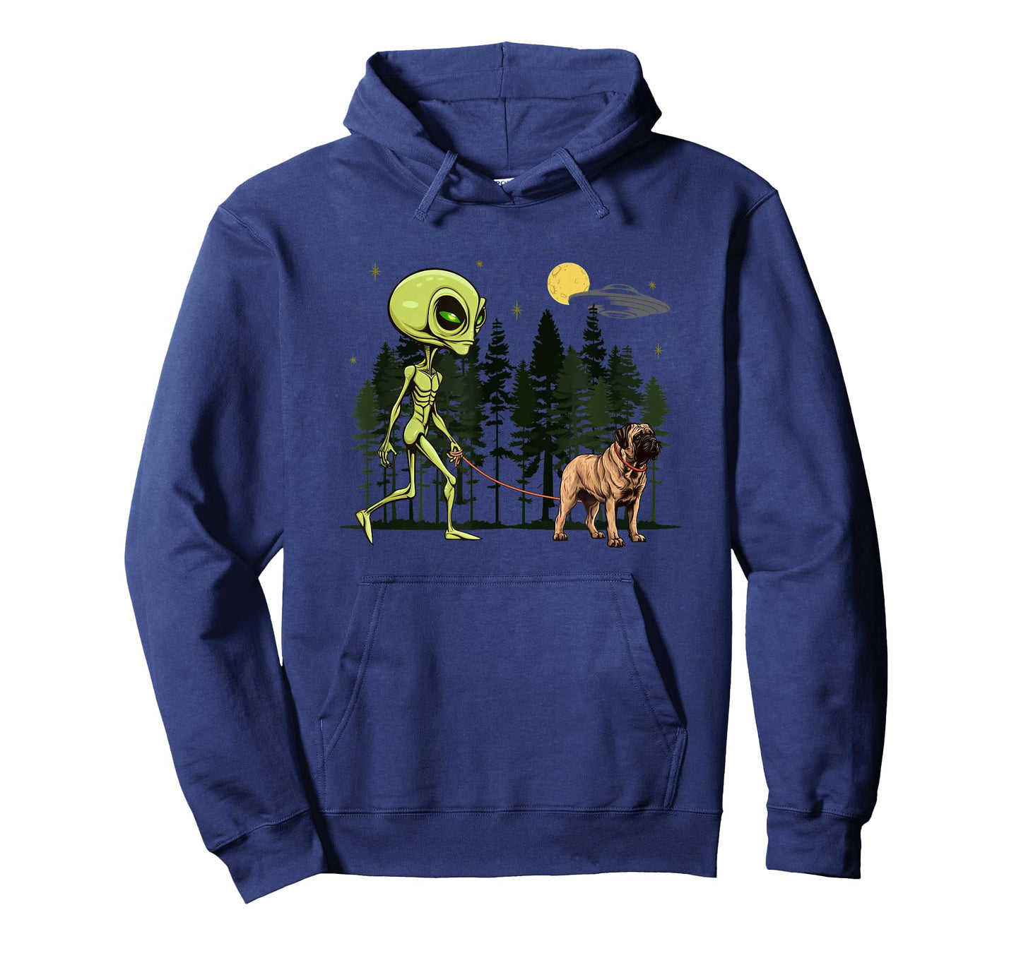 Funny English Mastiff Alien Walking UFO Pet Dog Mom Dad T-Shirt