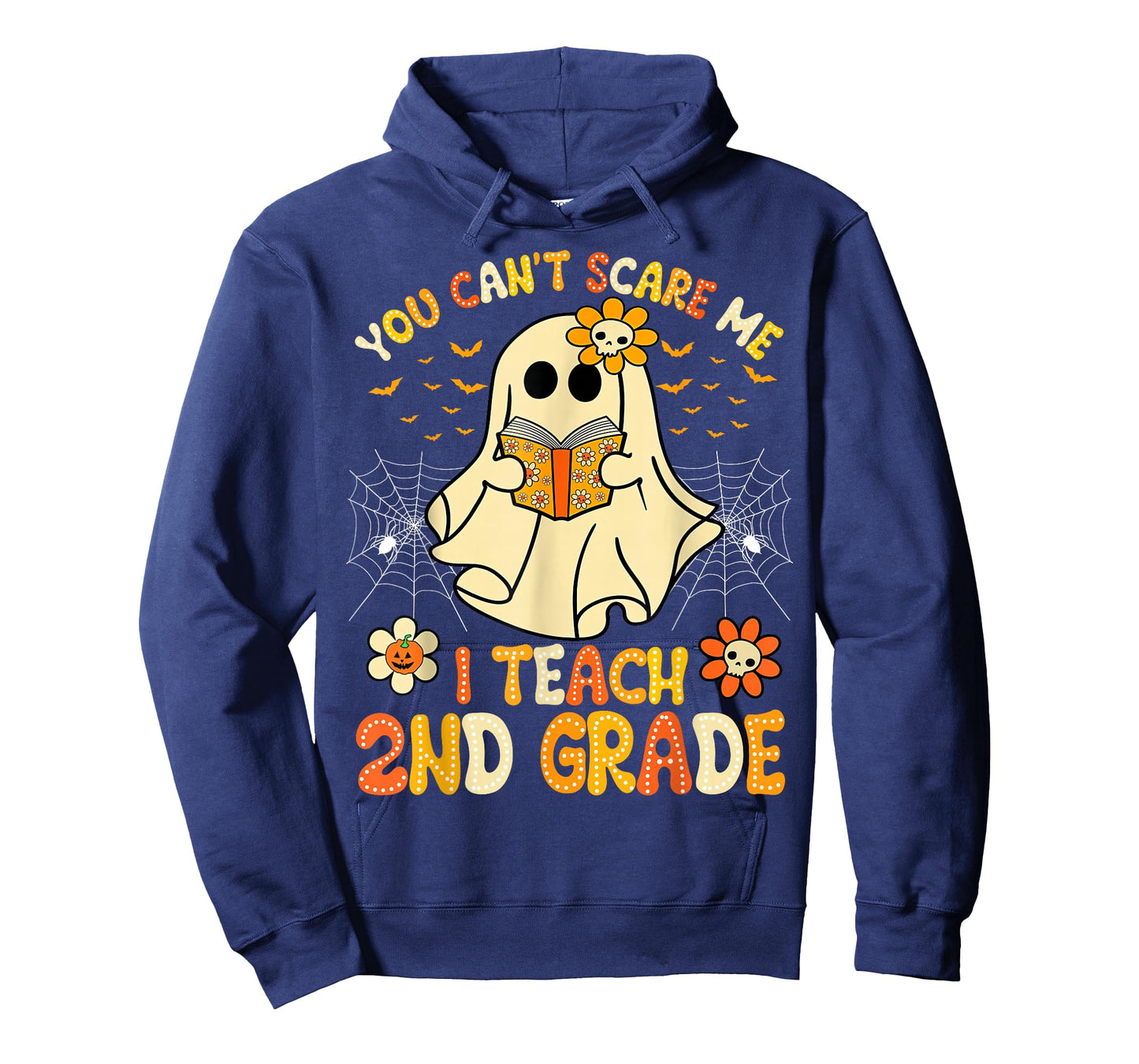 You Can't Scare Me I Teach 2nd Grade Halloween Teacher Ghost T-Shirt