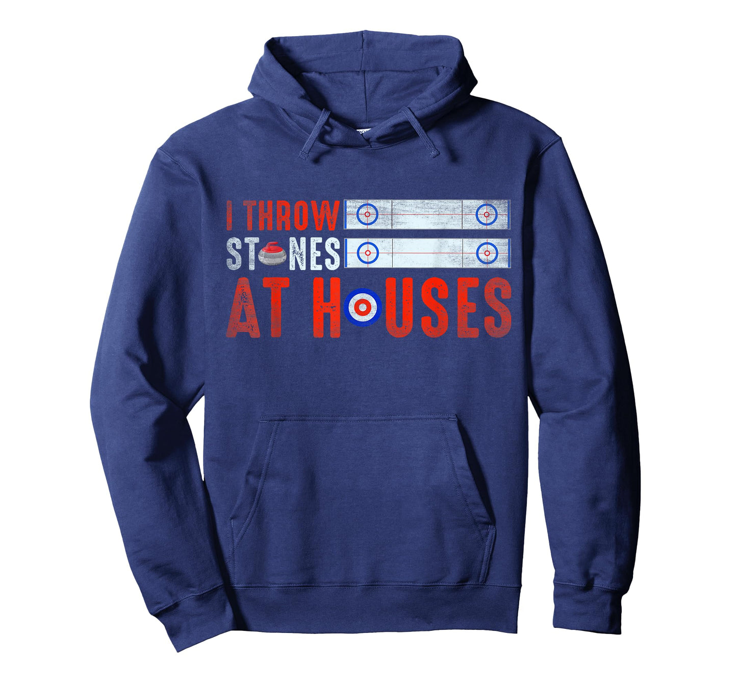 I Throw Stones At Houses Funny Curling T-Shirt