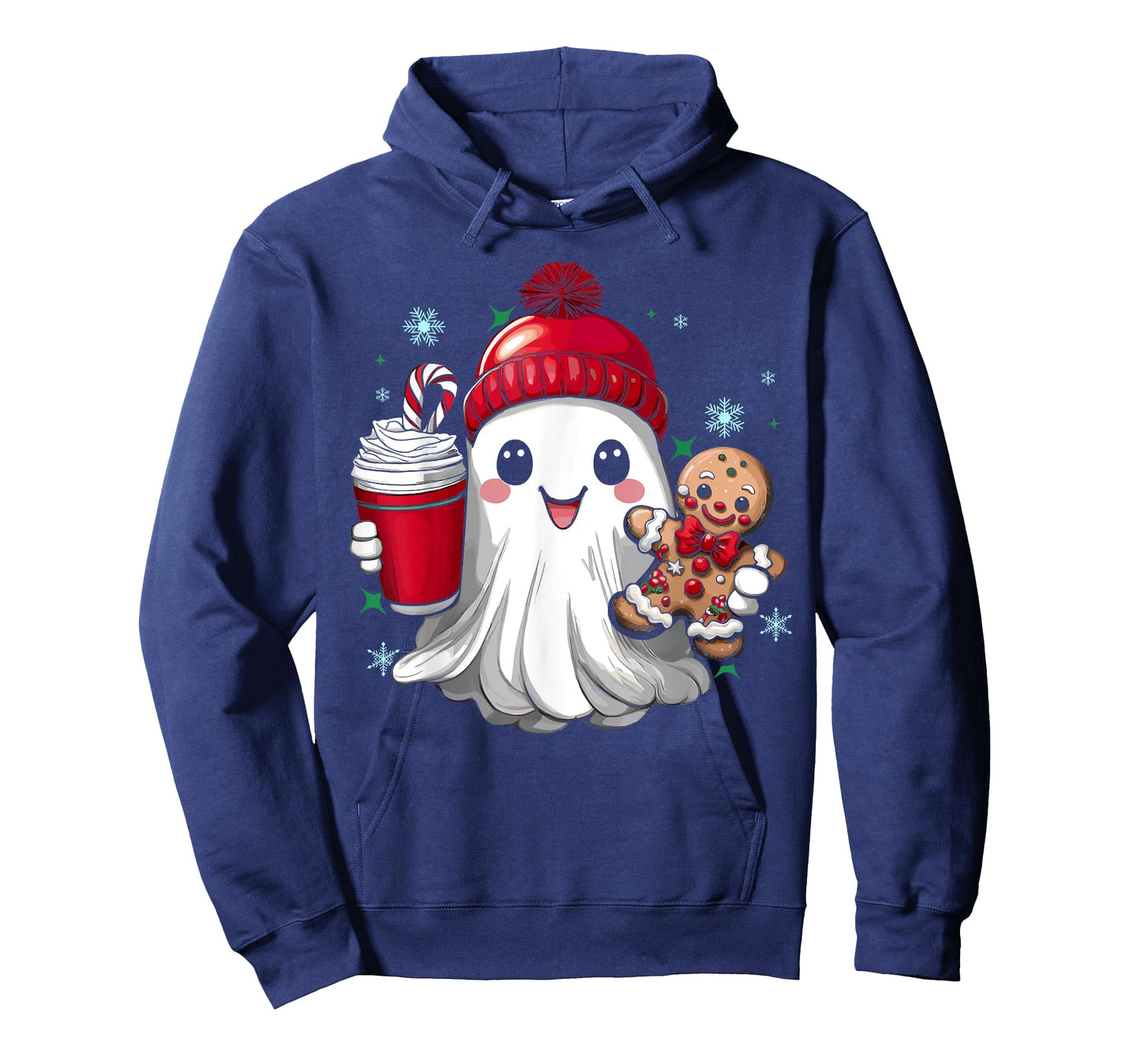 Cute Christmas Ghost Boujee Merry Christmas Gifts Women Kids T-Shirt