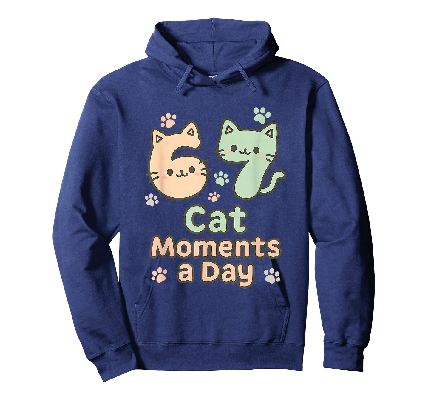 Kawaii Cat Kitten Mom 6 7 Alpha Gen Slang Six Seven Meme T-Shirt