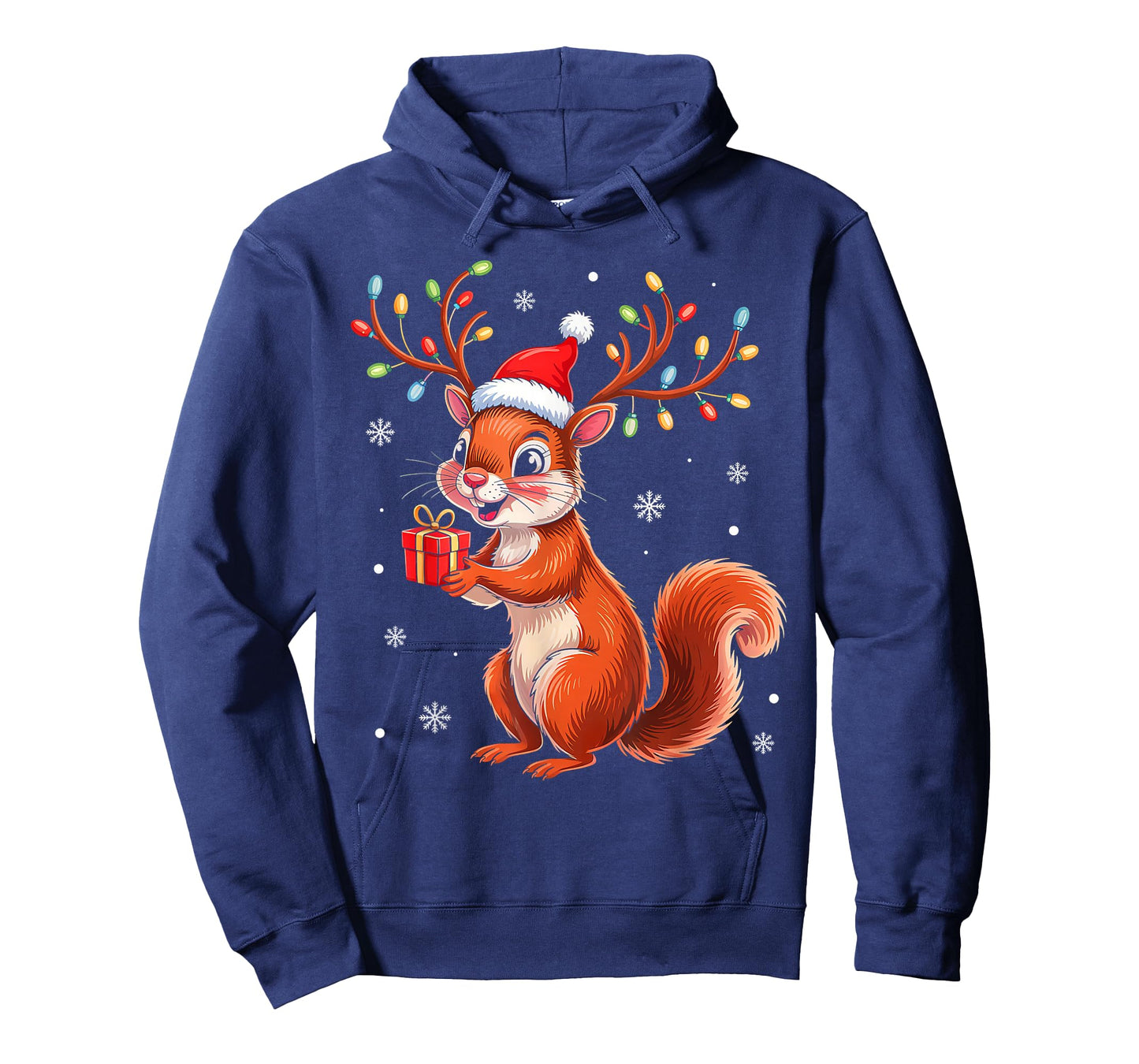 Squirrel Christmas Lights Santa Xmas Family Matching Pajama T-Shirt
