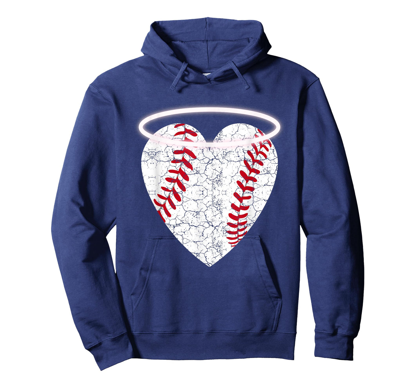 Vintage Angel Baseball Heart with Halo T-Shirt