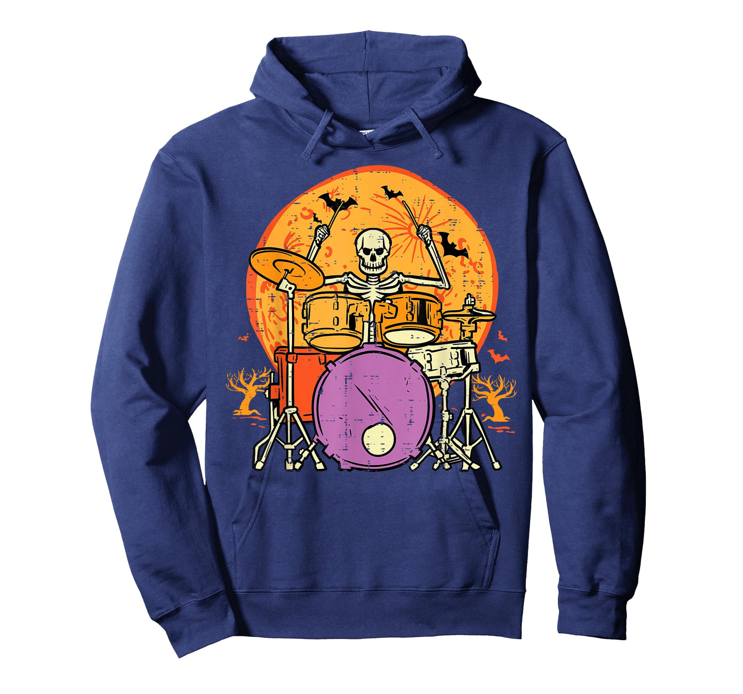 Halloween Skeleton Drummer Costume Rock Rocker Men Boys Kids T-Shirt