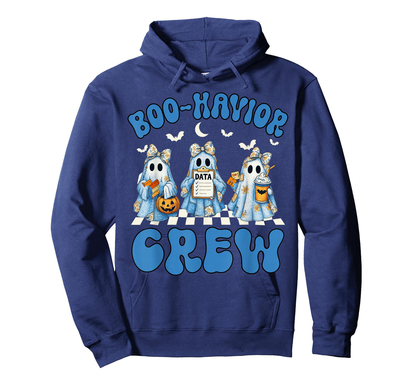 Groovy Boo Havior Crew Behavior Analyst Halloween Blue Denim T-Shirt