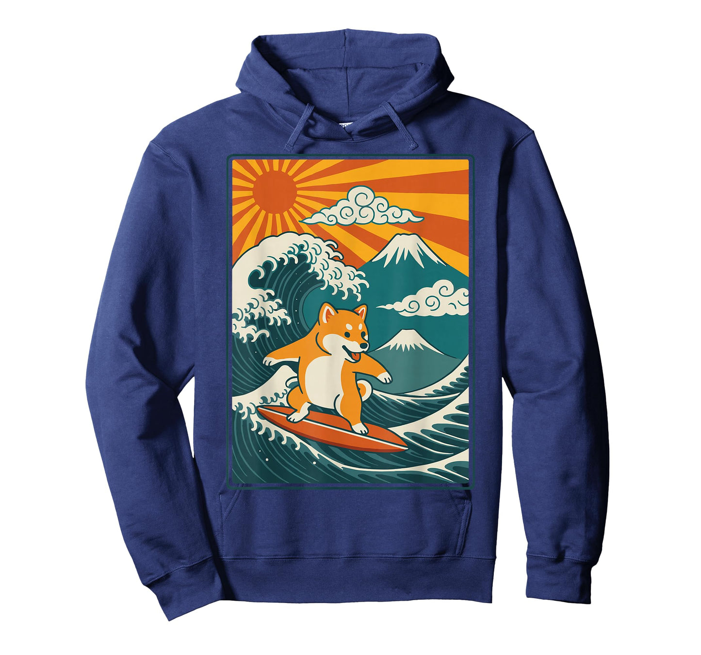 Shiba Inu Surfing Japanese Wave T-Shirt