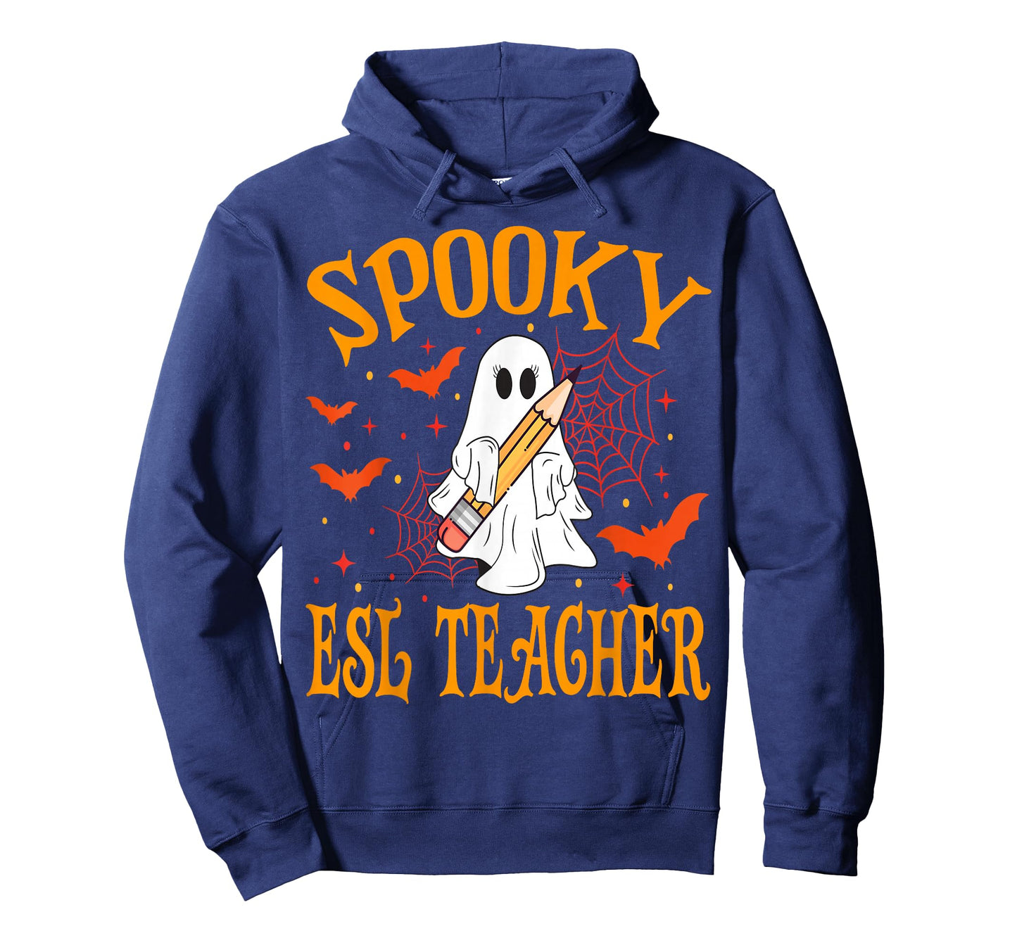 Spooky ESL Teacher Ghost Funny Halloween School Women T-Shirt