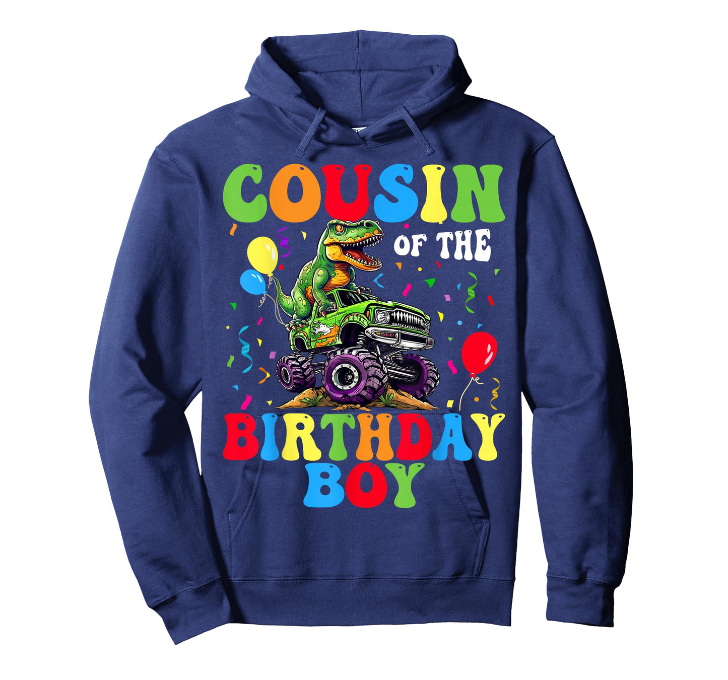 Cousin Of The Birthday Boy Dinosaur Monster Truck T-Shirt