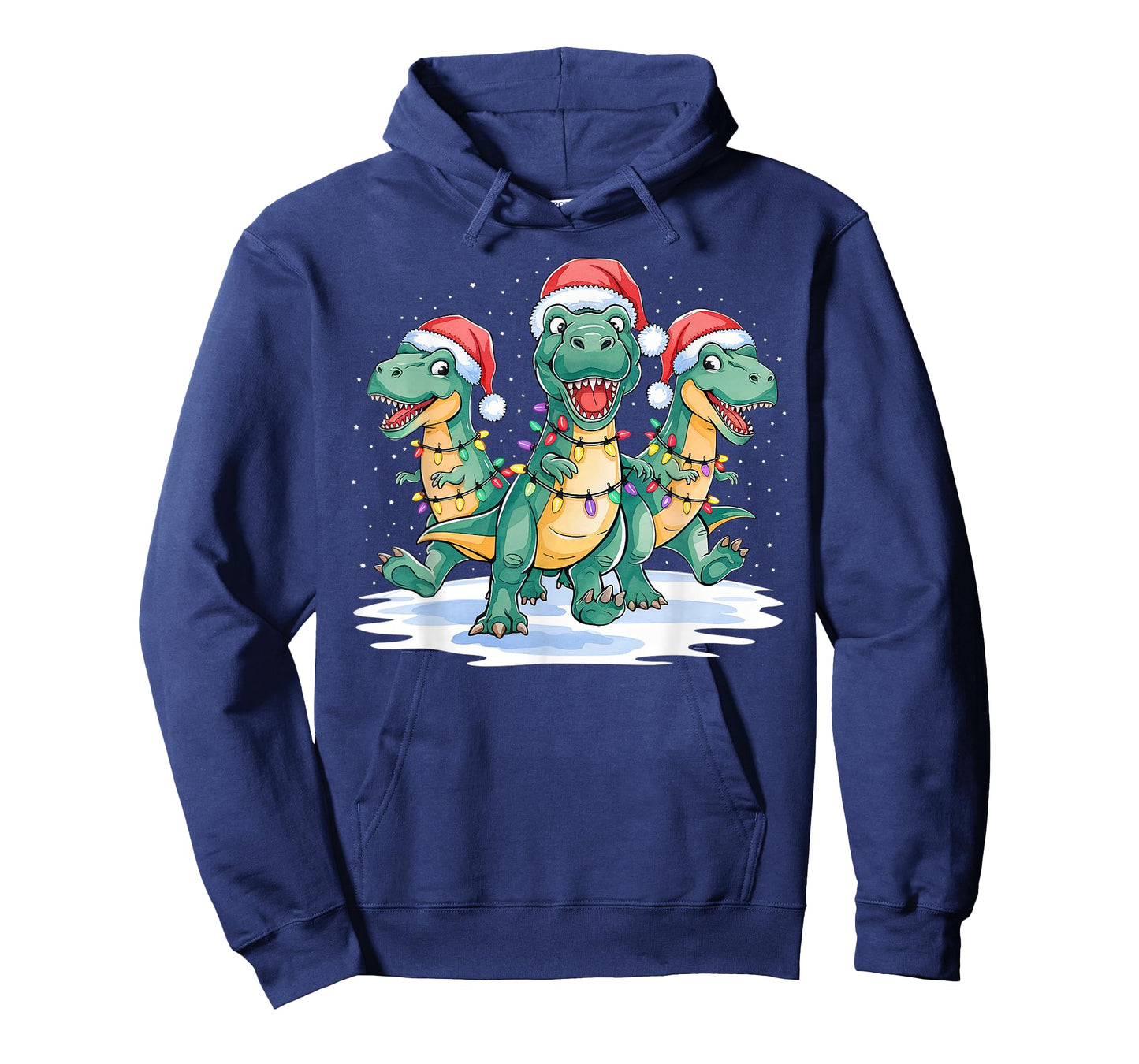 Funny Christmas Santa Reindeer Cute Dinosaur Santa Christmas T-Shirt
