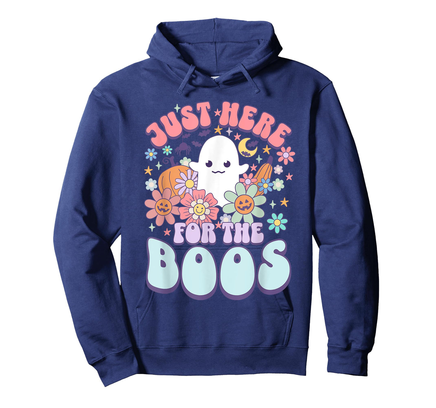 Just Here For The Boos Funny Halloween Cute Ghost Graphic T-Shirt