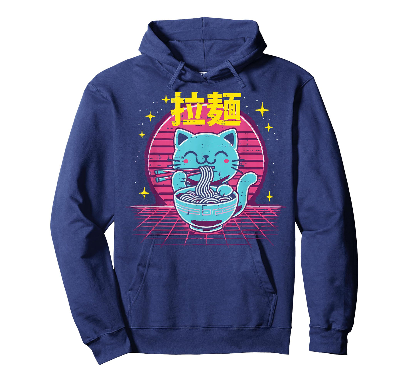 Japanese Cat Ramen Vaporwave Retro Anime Women Men Girls Kid T-Shirt