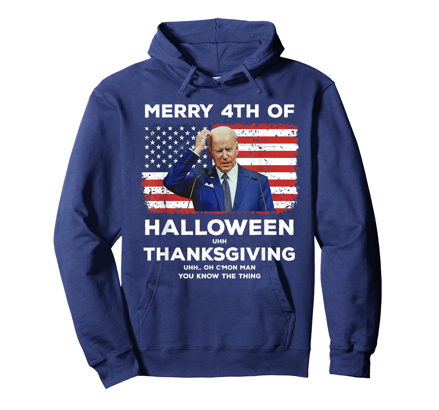 Confused Biden Merry 4th of Halloween Thanksgiving Funny Pun T-Shirt