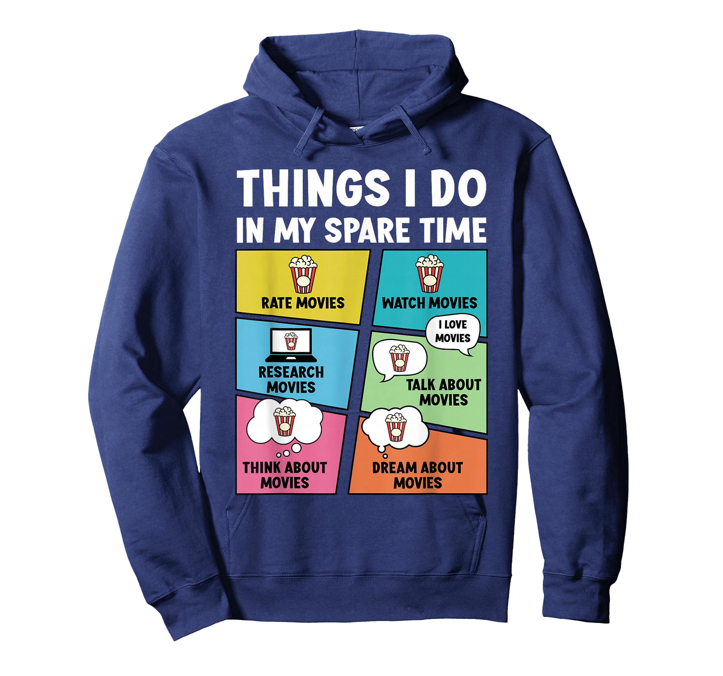 Funny Things I Do In My Spare Time Graphic Designs Movie Lover Film Enthusiast Cinema Lover Men Women Cinephile Unisex-Adults T-Shirt