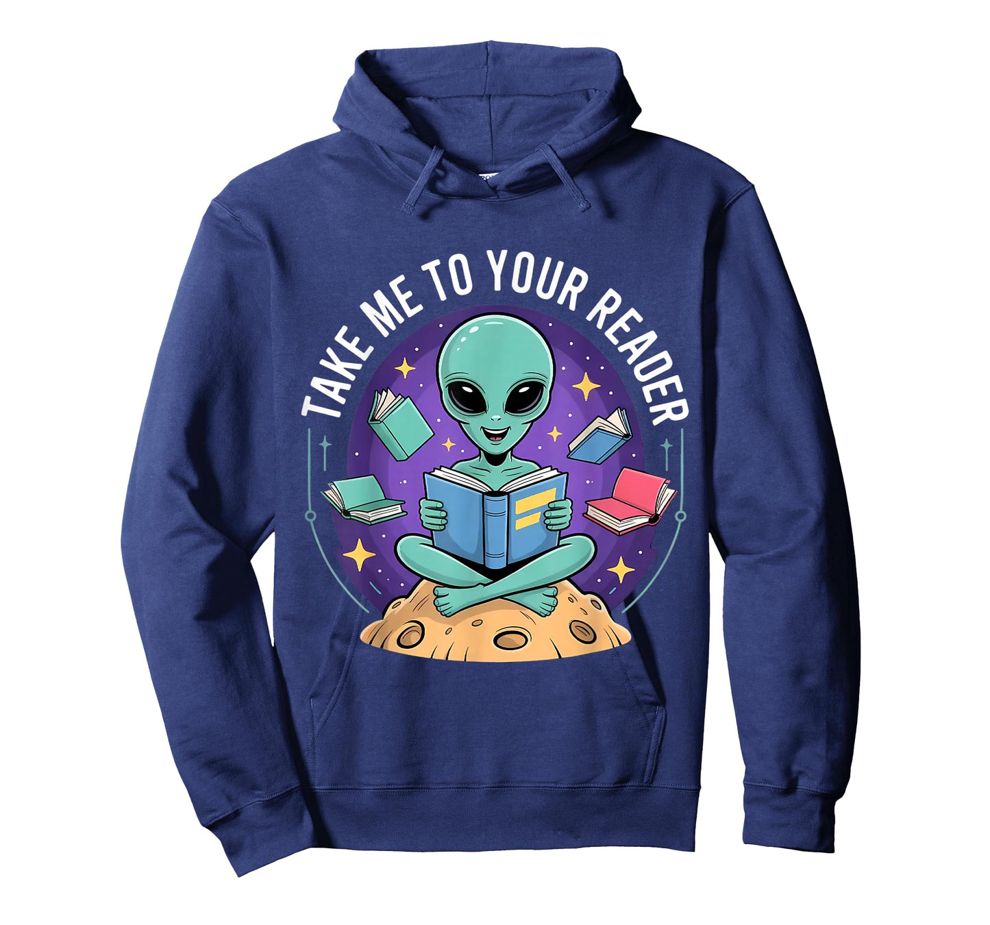 Alien Reader Reading Teacher Librarian Book Lover T-Shirt