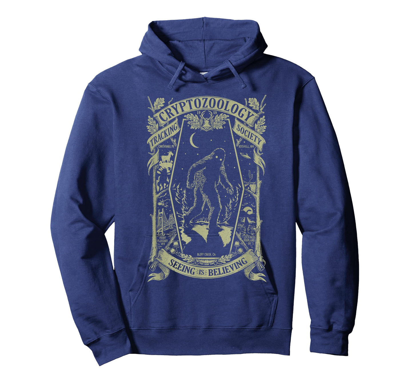 Cryptozoology Tracking Society Cryptid Bigfoot Jackalope T-Shirt