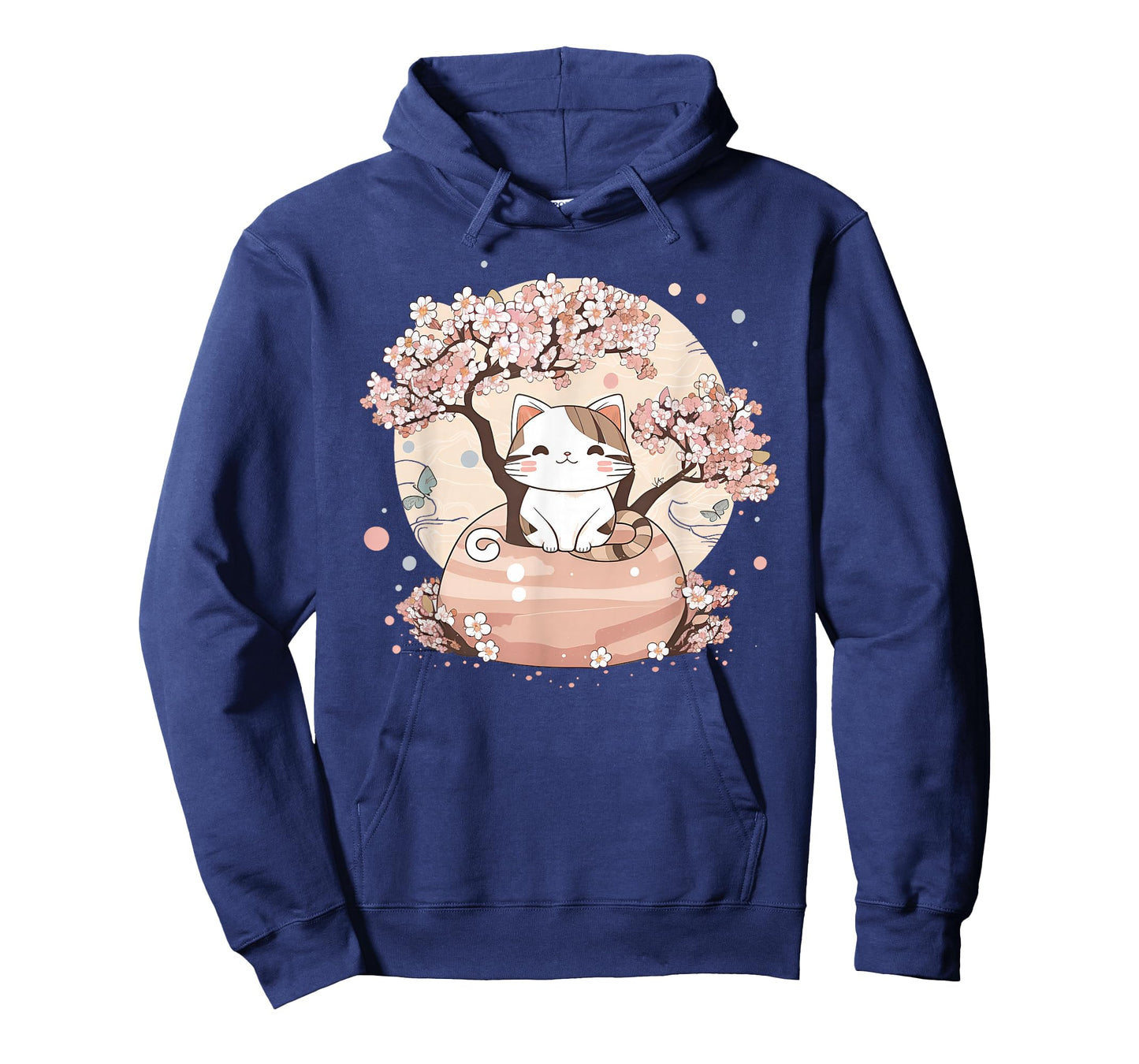 Cherry Blossom Tree Cat Japanese Aesthetic Vaporwave Anime T-Shirt