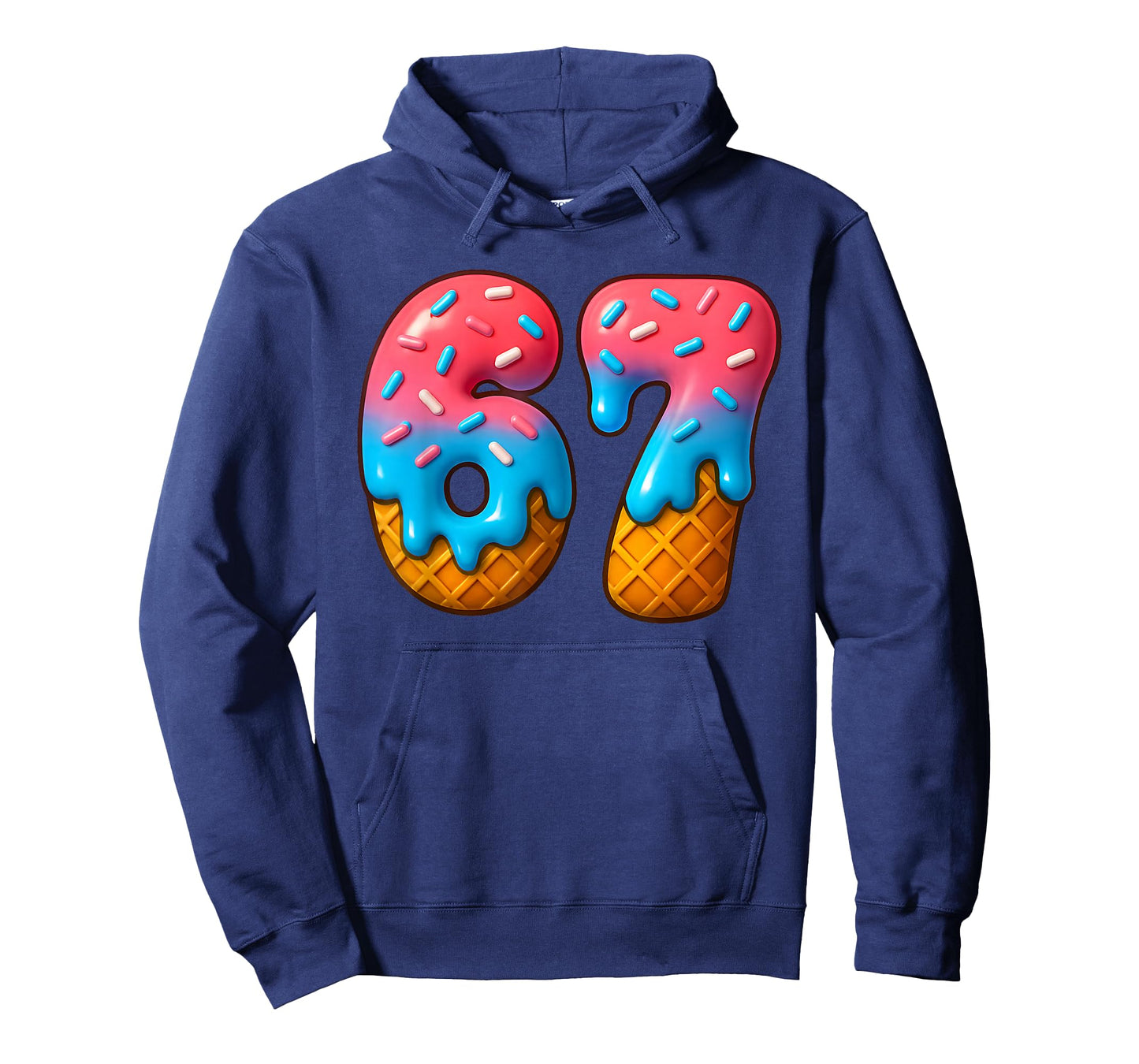 67 Meme Ice Cream Drip 6 7 Gen Alpha Slang Funny Six Seven T-Shirt