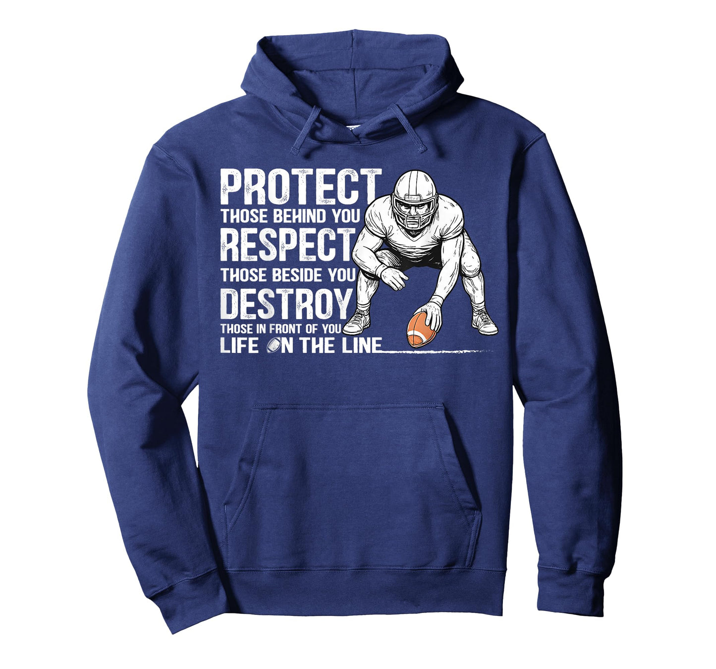 Vintage Protect Respect Destroy Offensive Lineman Football T-Shirt