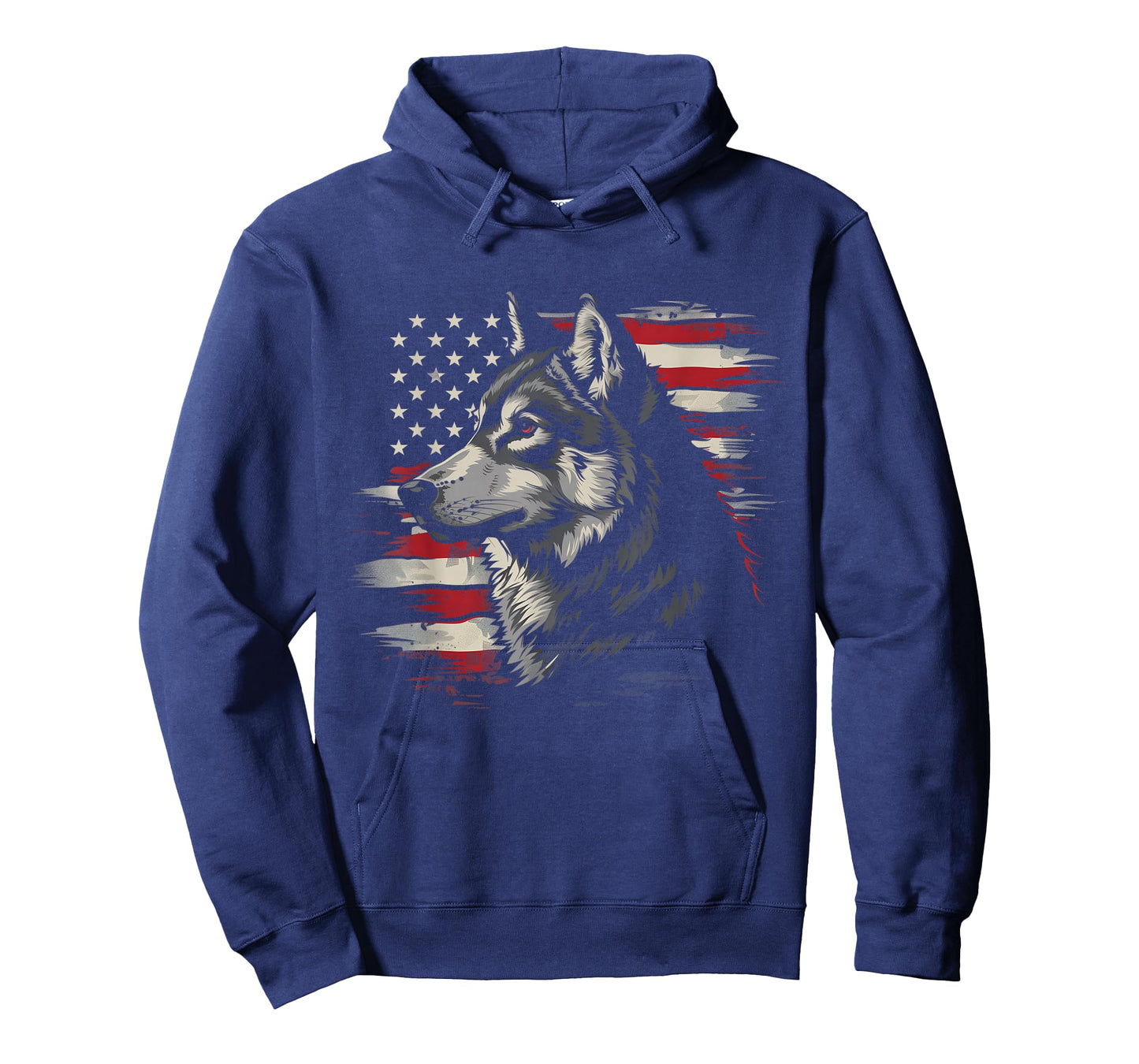 Wolf American Flag USA Patriotic Wolf Lover T-Shirt