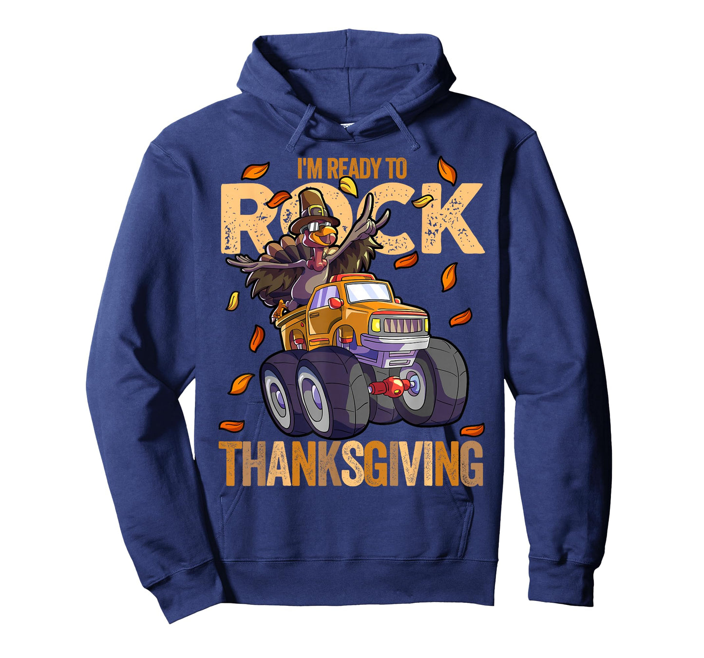 Funny Turkey Monster Truck Thanksgiving Kids Boys Turkey T-Shirt