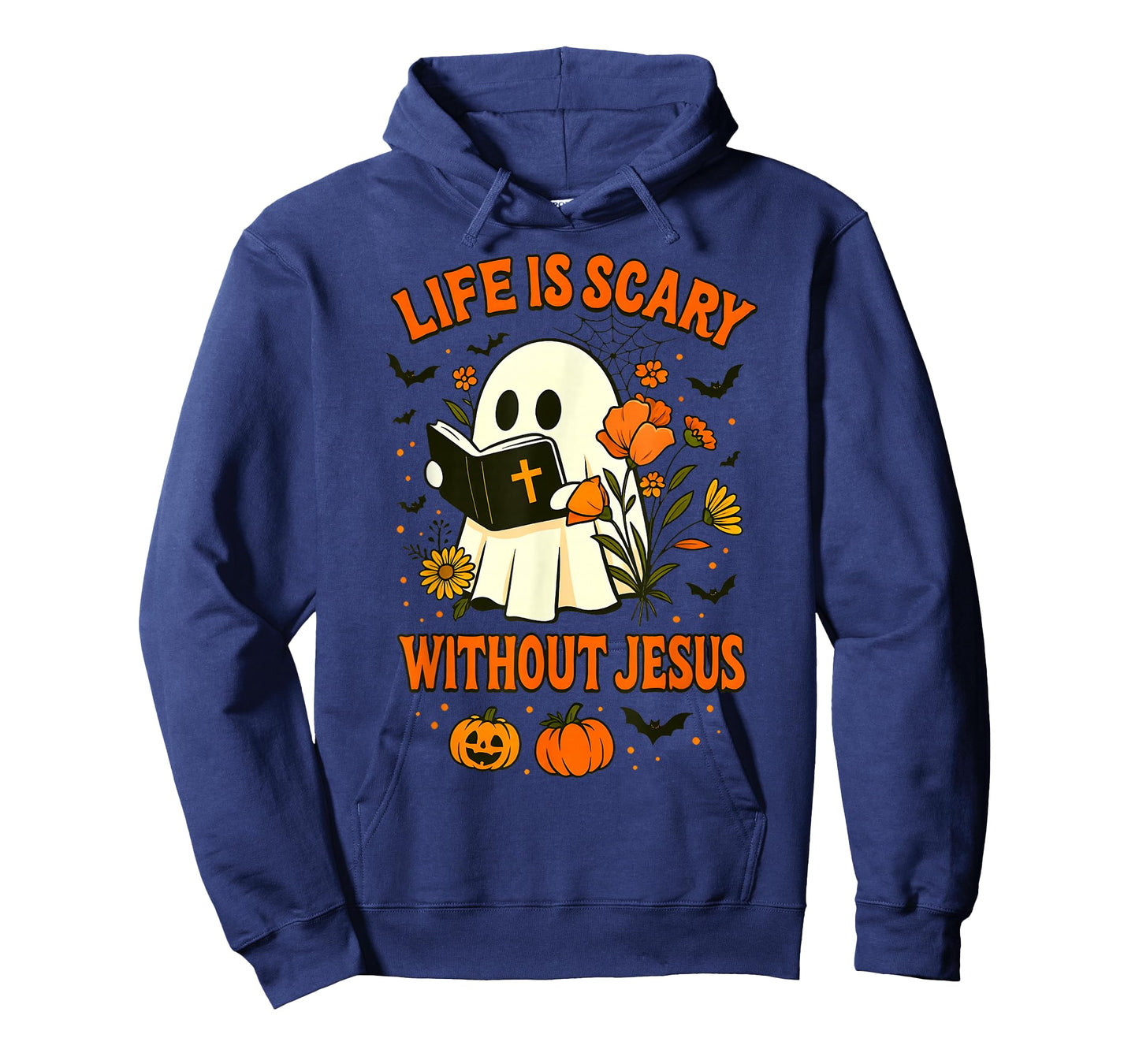 Life is Scary Without Jesus Cute Christian Ghost Halloween T-Shirt