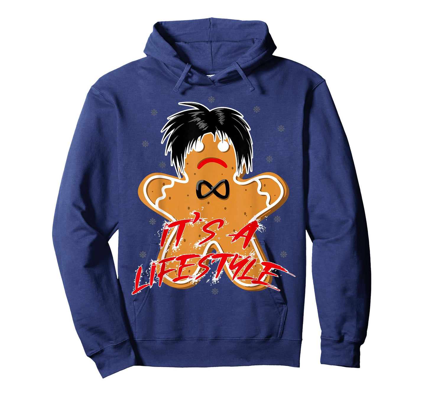 Funny Black Hair Punk Alternative Emo Music Lover Christmas Emo Heritage Dark Lifestyle Funny Gingerbread man T-Shirt