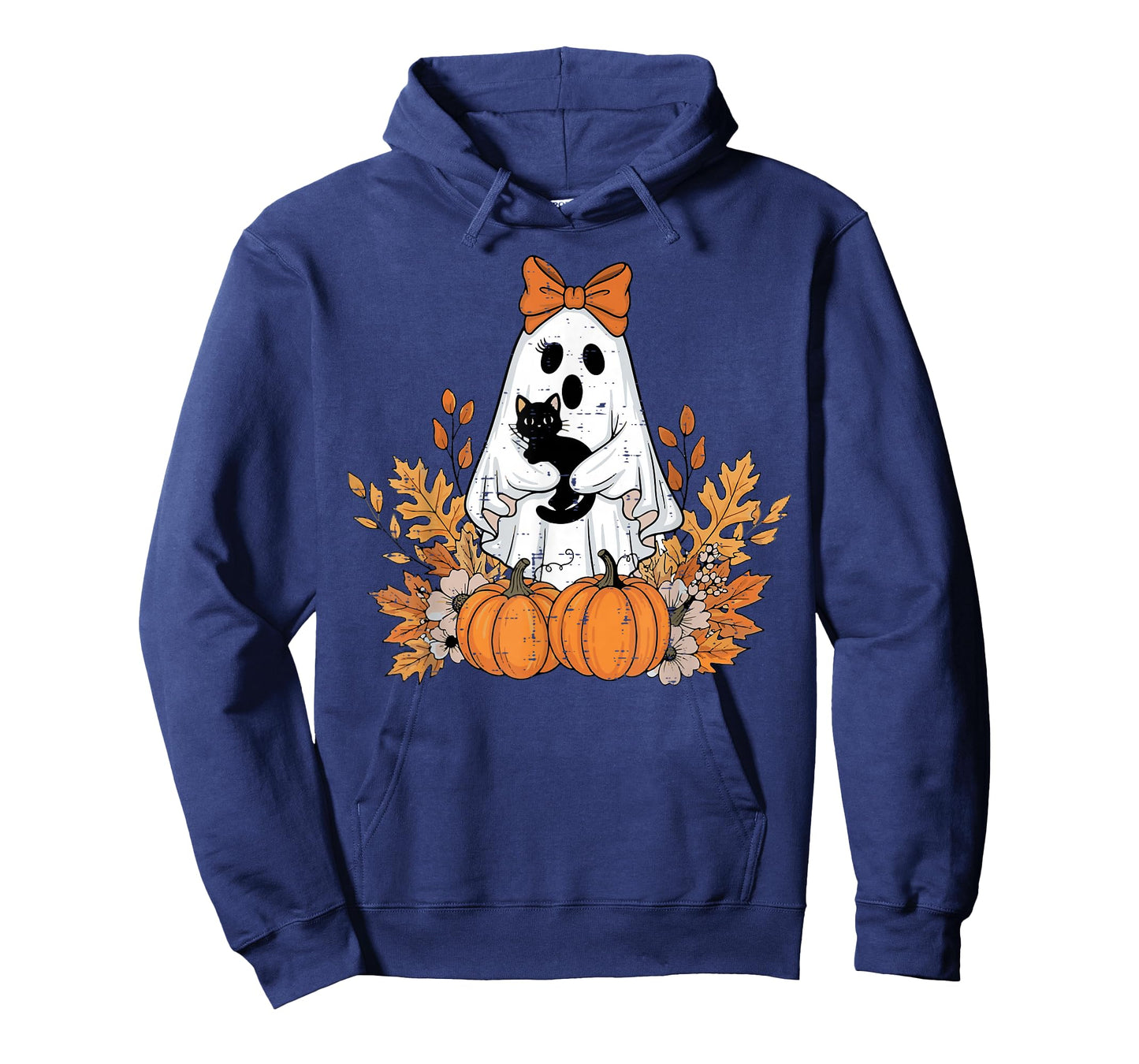 Halloween Ghost Black Cat Fall Season Women Girls Kids T-Shirt