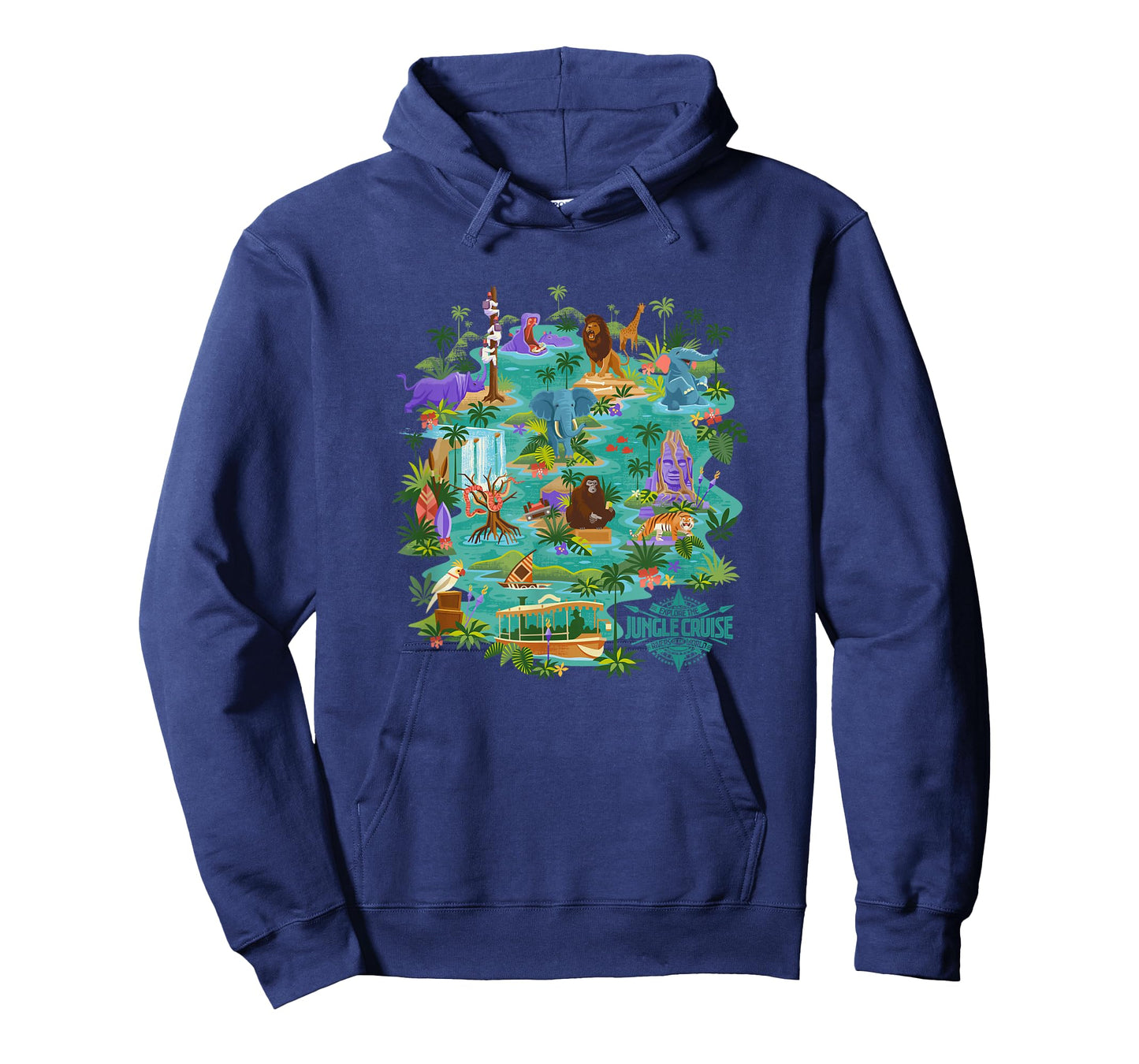 Disney Jungle Cruise Explore The Rivers of The World Map T-Shirt