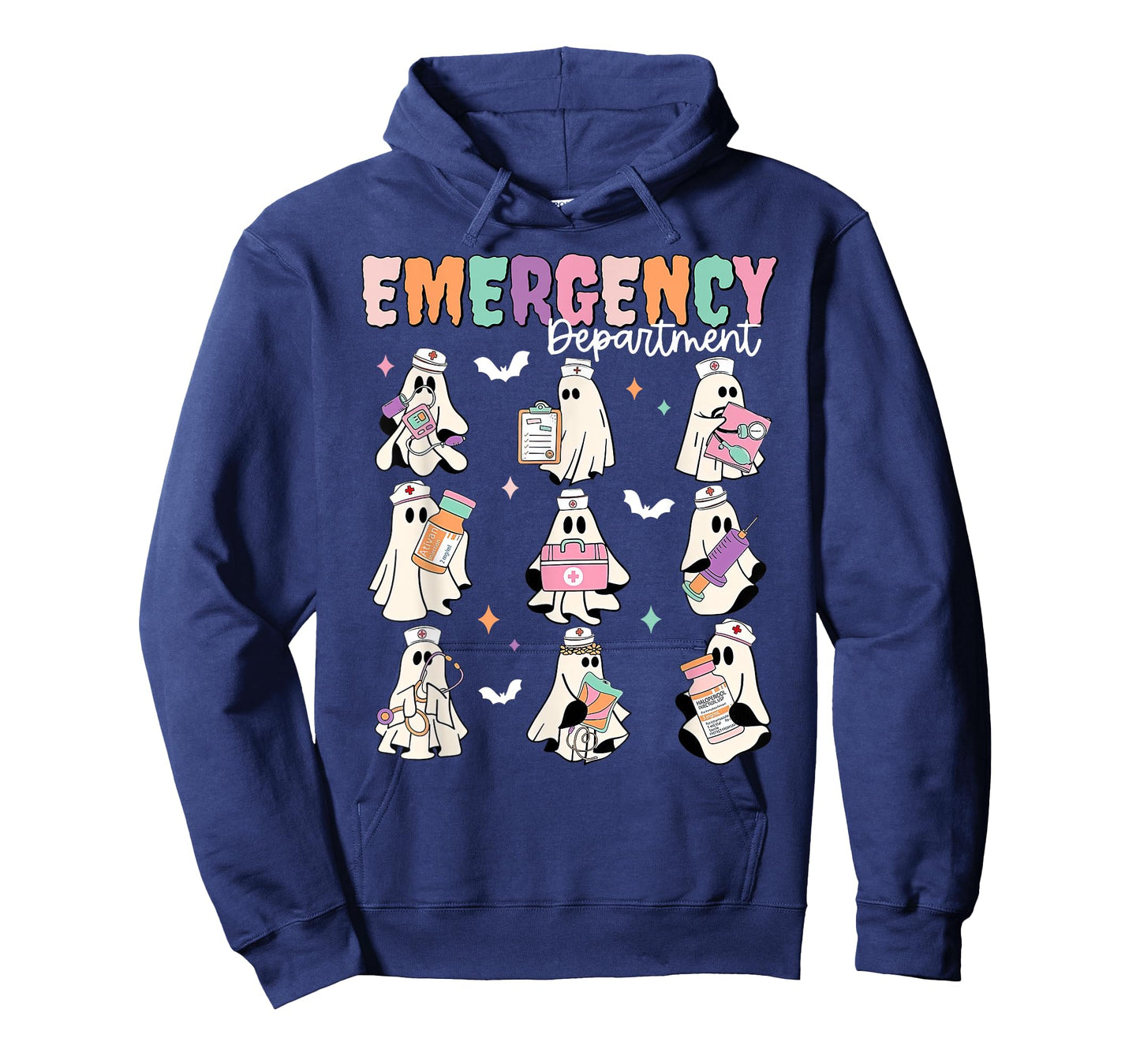 Emergency Department Ghost ER Nurse Halloween Spooky Season T-Shirt