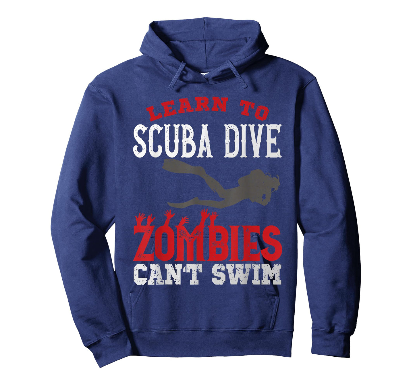 Diving Diver Learn To Scuba Dive Zombies Can't Swim T-Shirt