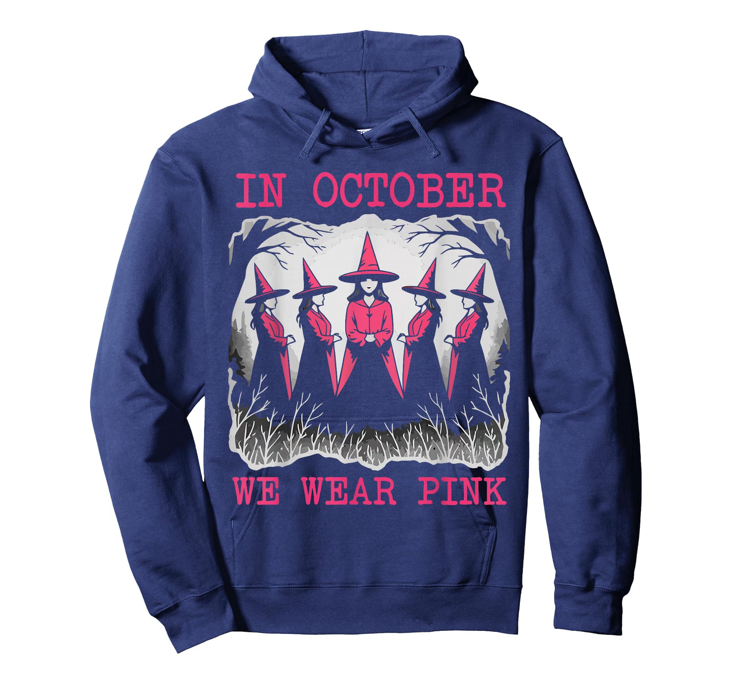 Breast Cancer Women Halloween Witch in October We Wear Pink T-Shirt