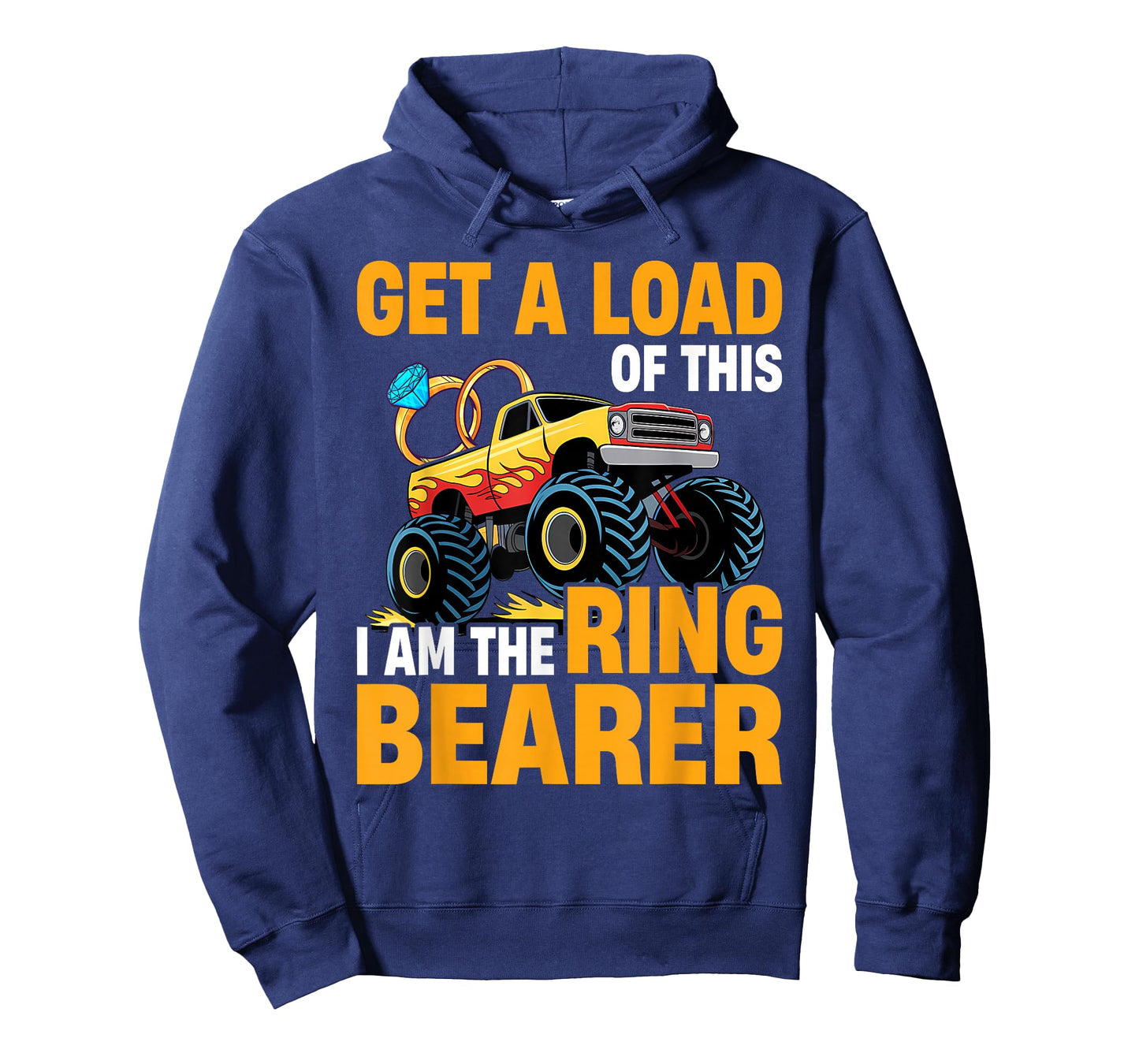 Wedding Iam The Ring Bearer Funny Monster Truck Boys T-Shirt