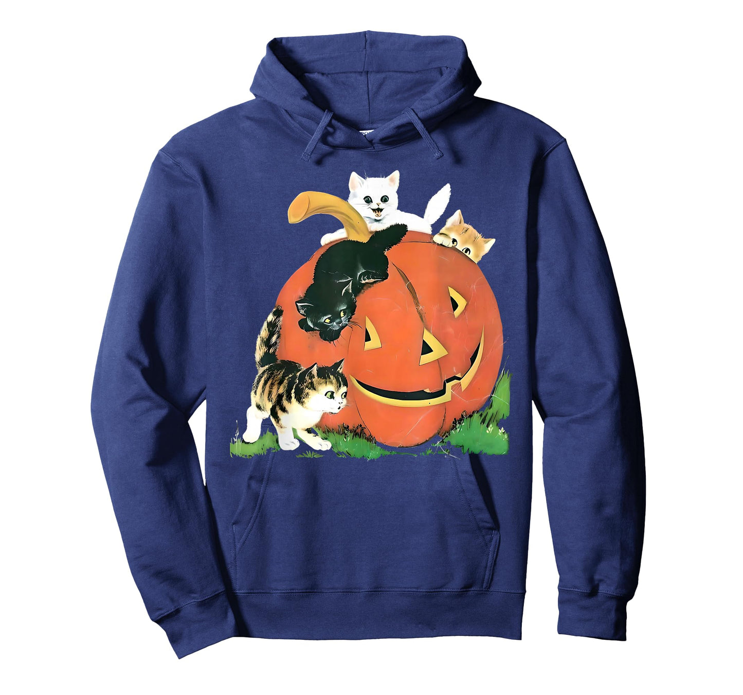 Funny Cats Pumpkin Jack-O-Lantern Spooky Season Halloween T-Shirt