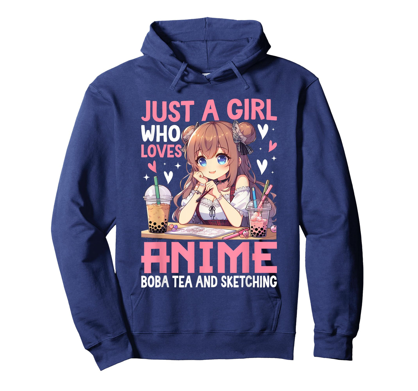 Just A Girl Who Loves Anime Boba Tea And Sketching T-Shirt