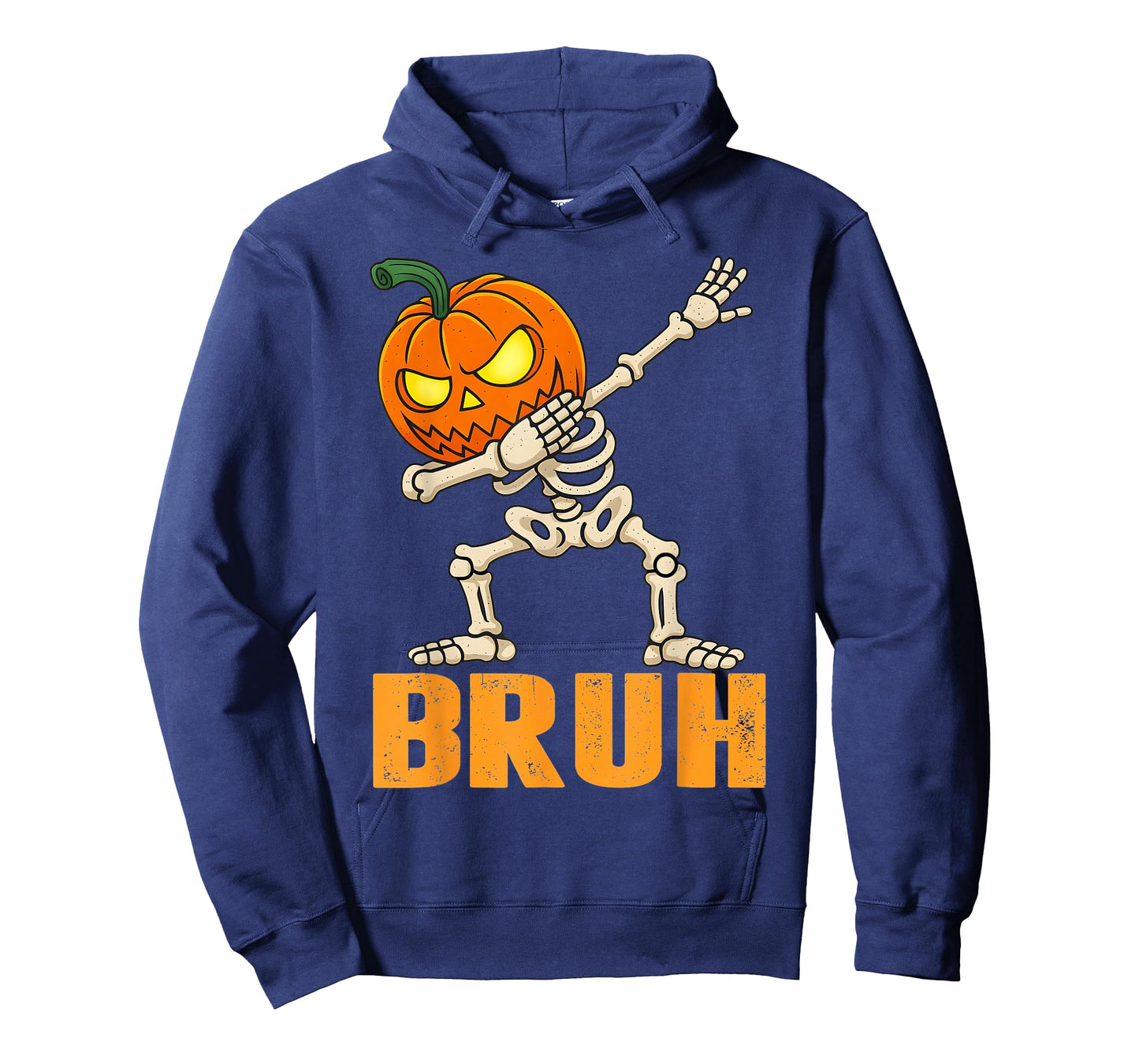 Bruh Skeleton Halloween Dabbing Boys Pumpkin Jack O Lantern T-Shirt