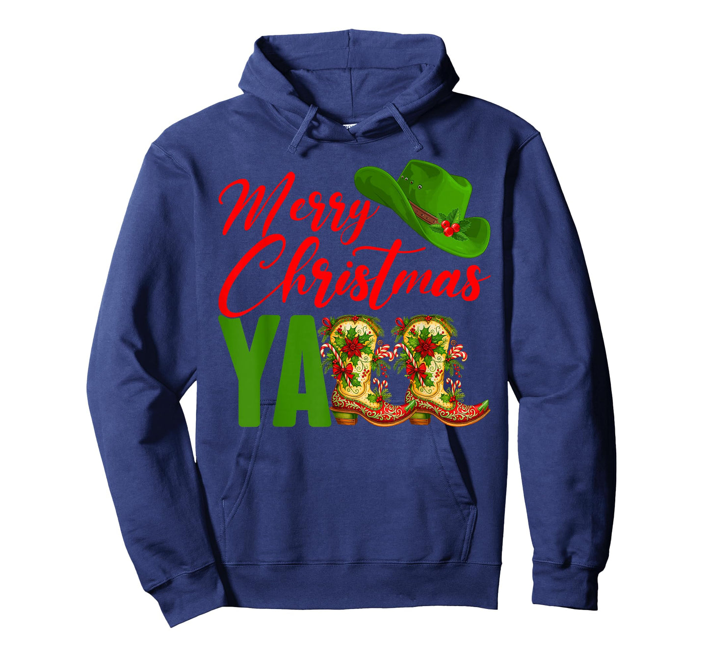 Merry Christmas Y'all Western Cowboy Cowgirl Boots Women Men T-Shirt