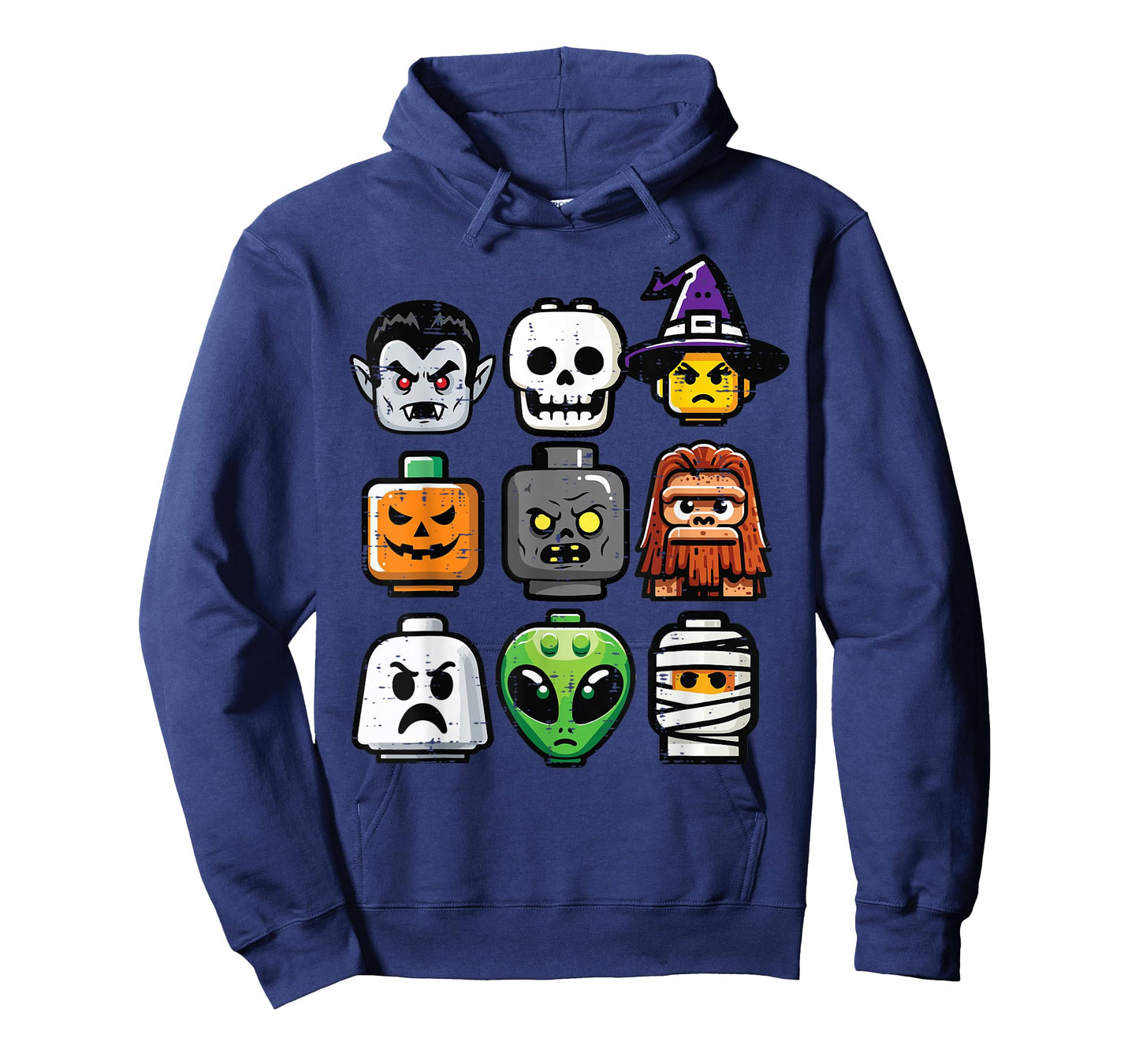 Halloween Brick Pumpkin Ghost Heads Costume Boys Kids Men T-Shirt