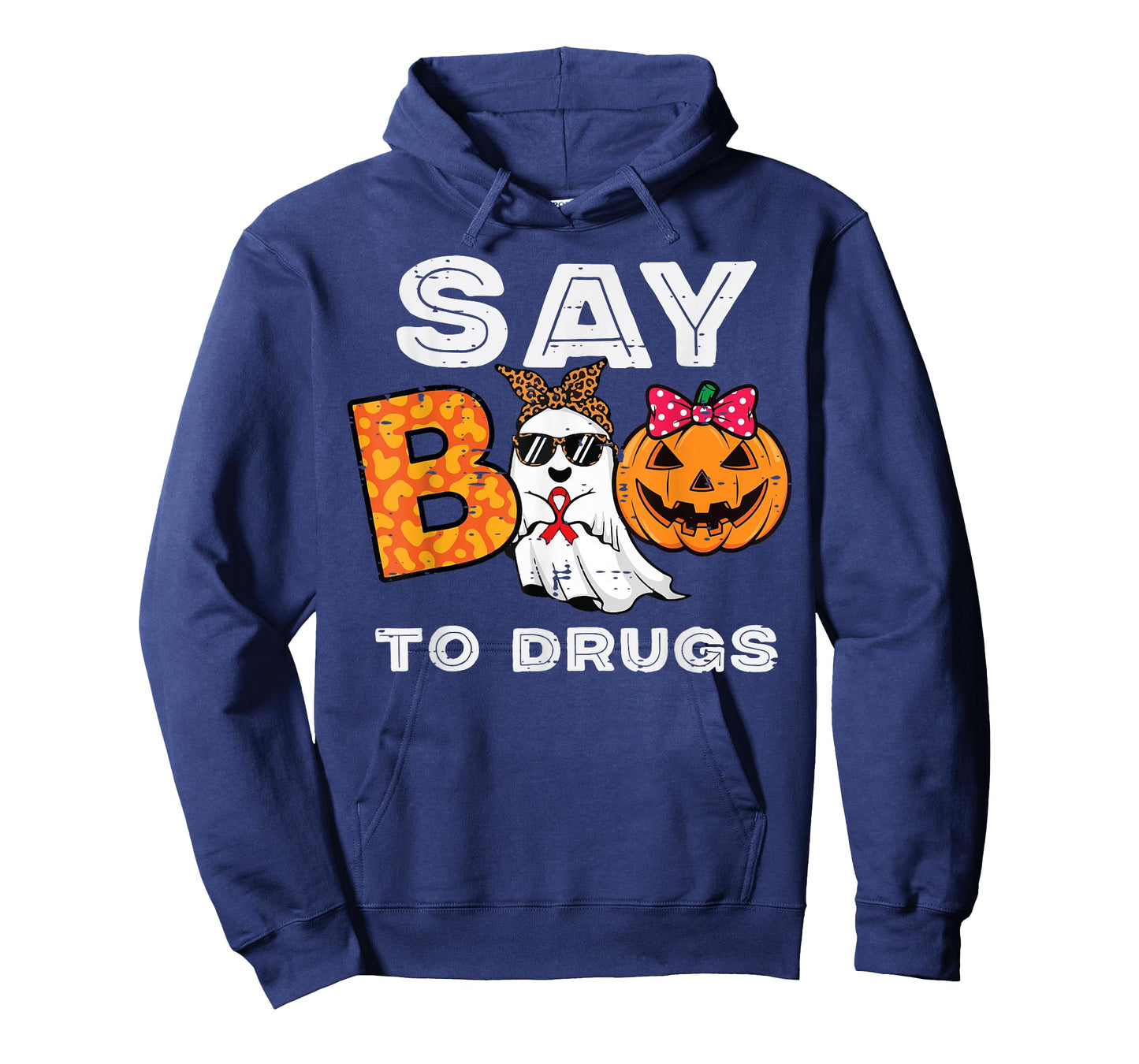 Red Ribbon Week Ghost Say Boo to Pumpkin Women Girls Kids T-Shirt