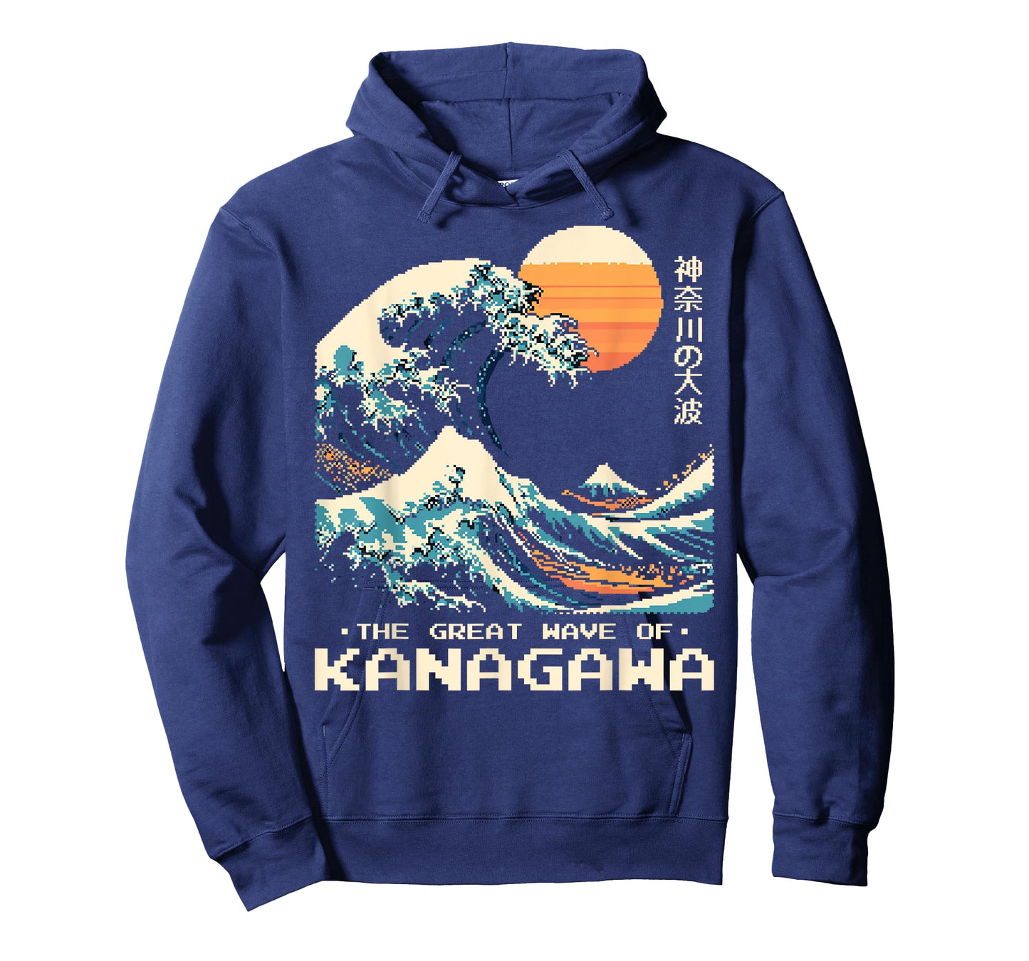 The Great Wave Kanagawa Retro 8-Bit Pixel Art Japanese T-Shirt
