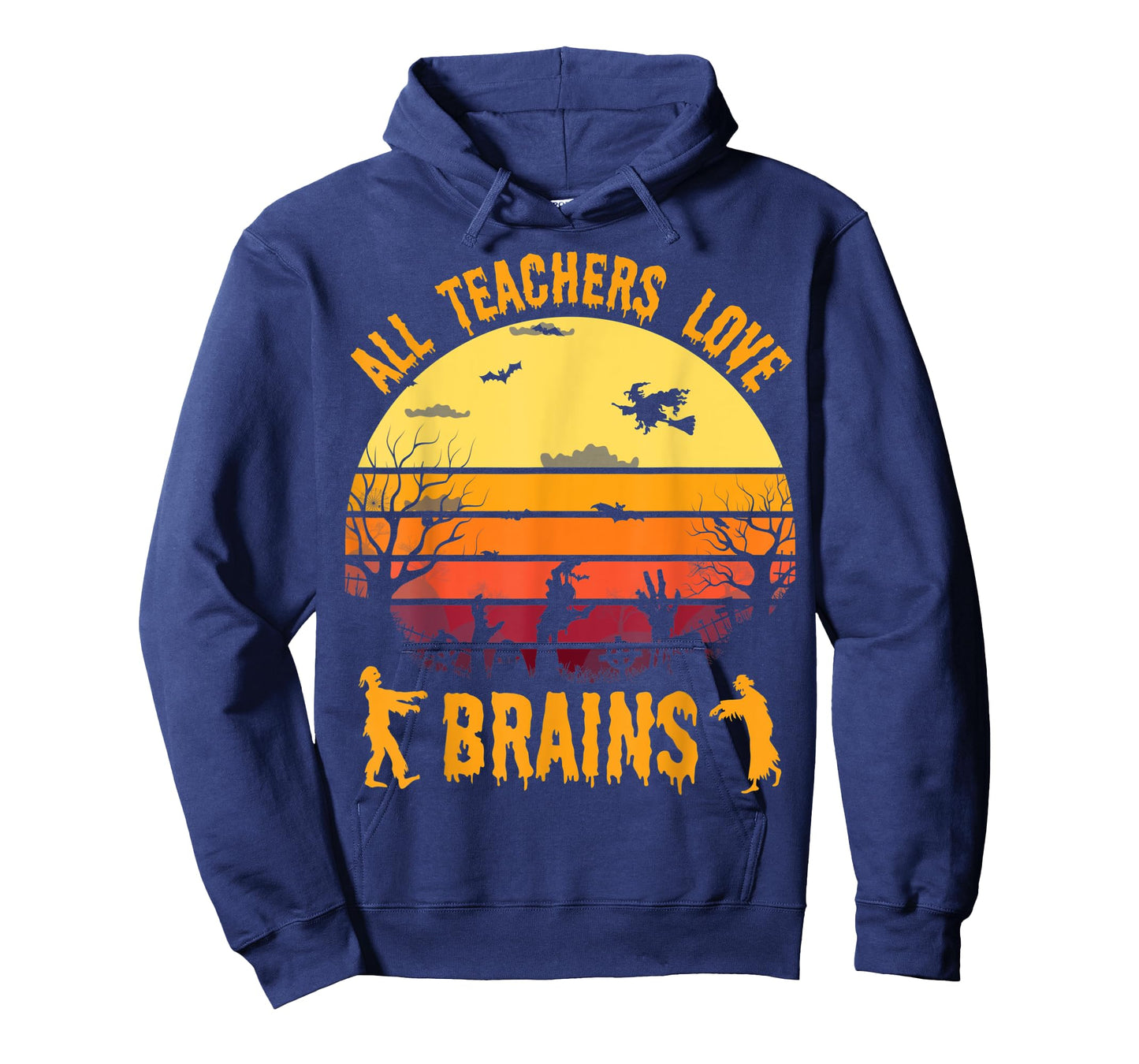 Funny Halloween Costume Teacher Love Brains Zombie T-Shirt
